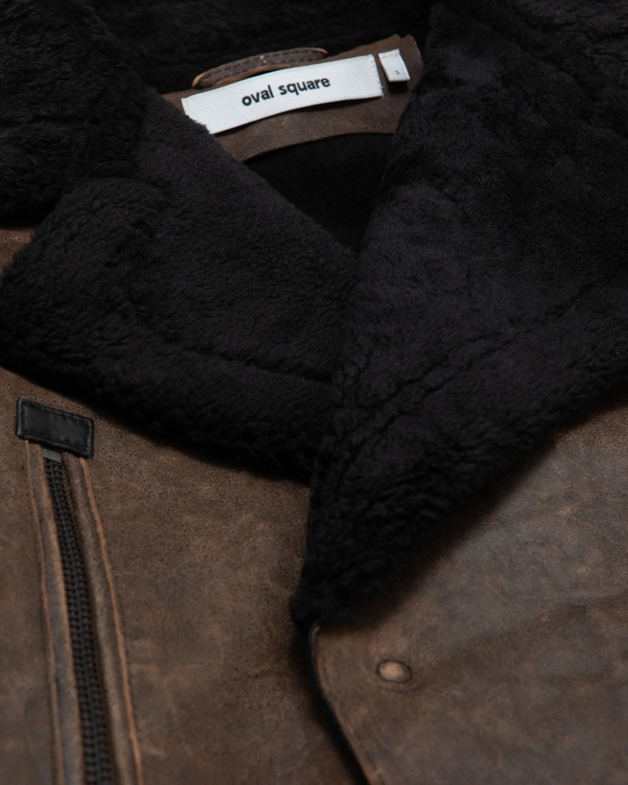 Oval Square - Morris Shearling Bomber - Dark Brown