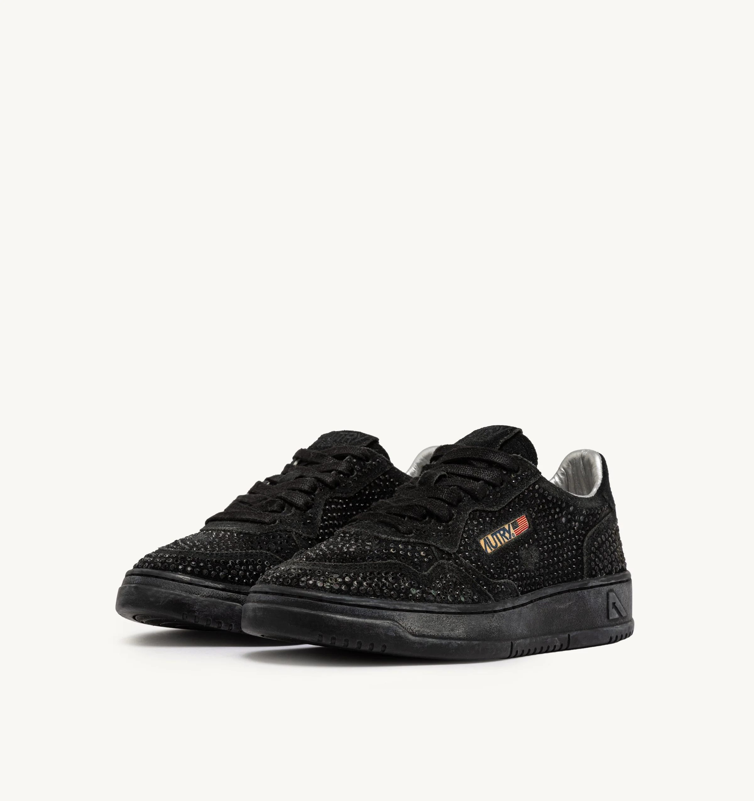 Autry - Medalist Suede Strass NA02 - Black