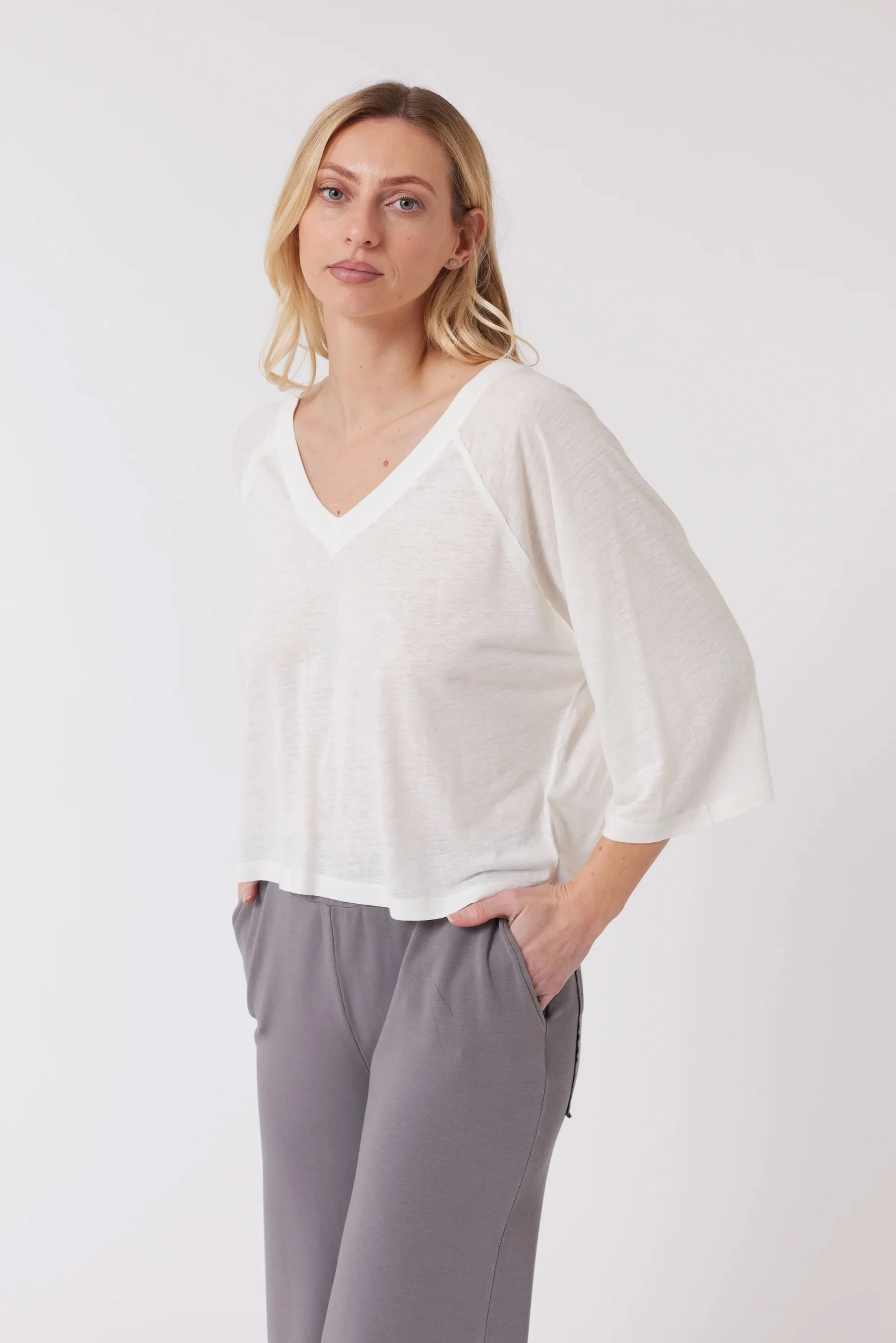 Maevy - Jim Raglan Top - Off White