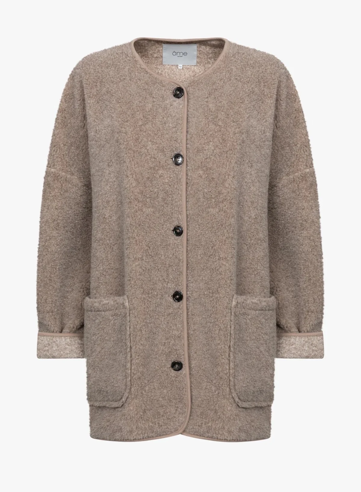 Âme - Hannah Oversize Teddy Jacket - Taupe