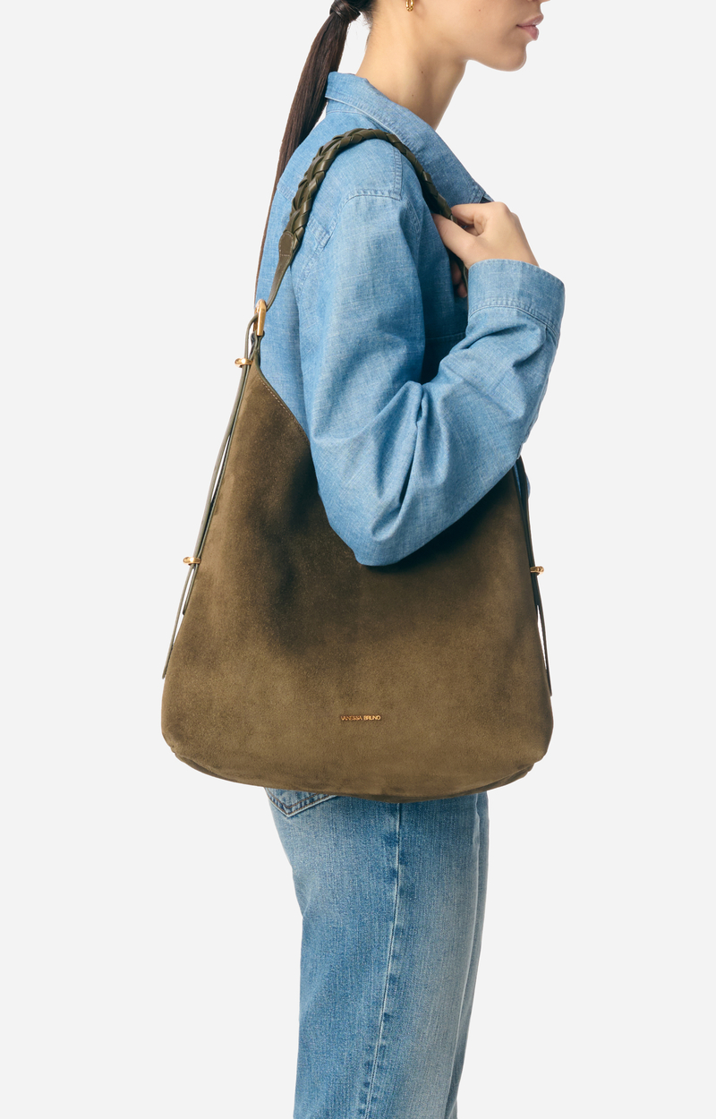Vanessa Bruno - Grand Sac Hobo Jess  Nubuck - Kaki