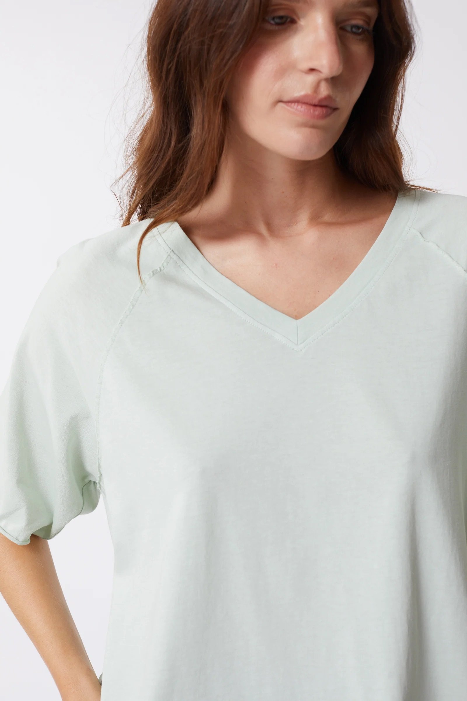 Maevy - Top Raglan Corvette - Aqua