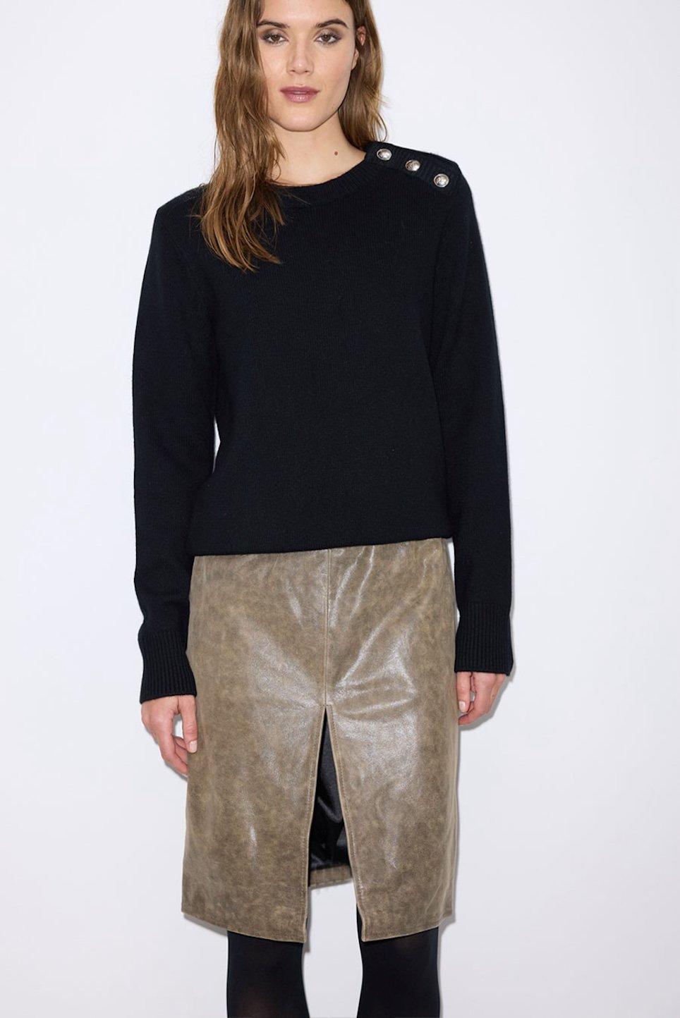 Raiine - Tomlin Leather Skirt - Vintage