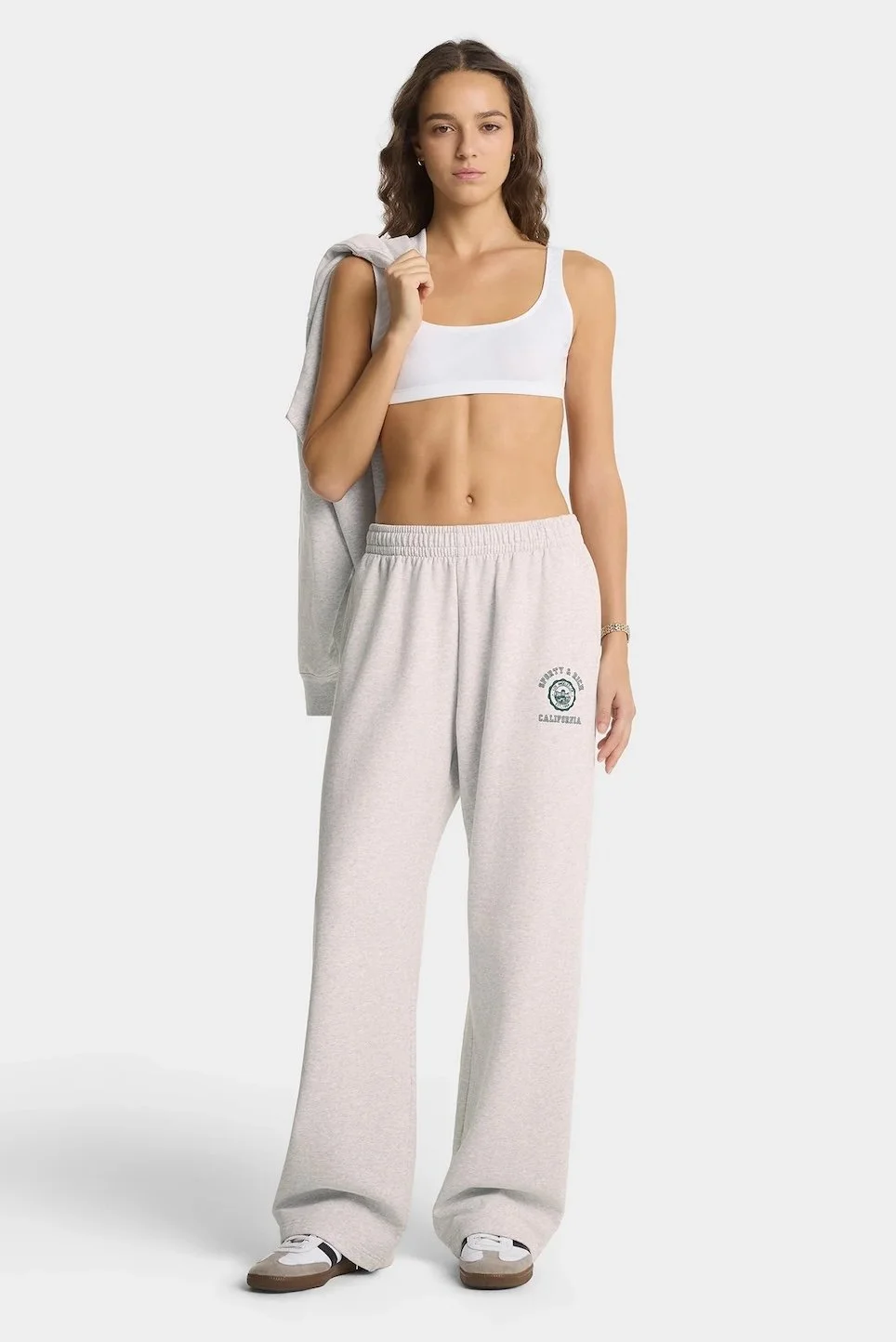 Sporty&Rich - California Wide Sweatpants - Heather Gray