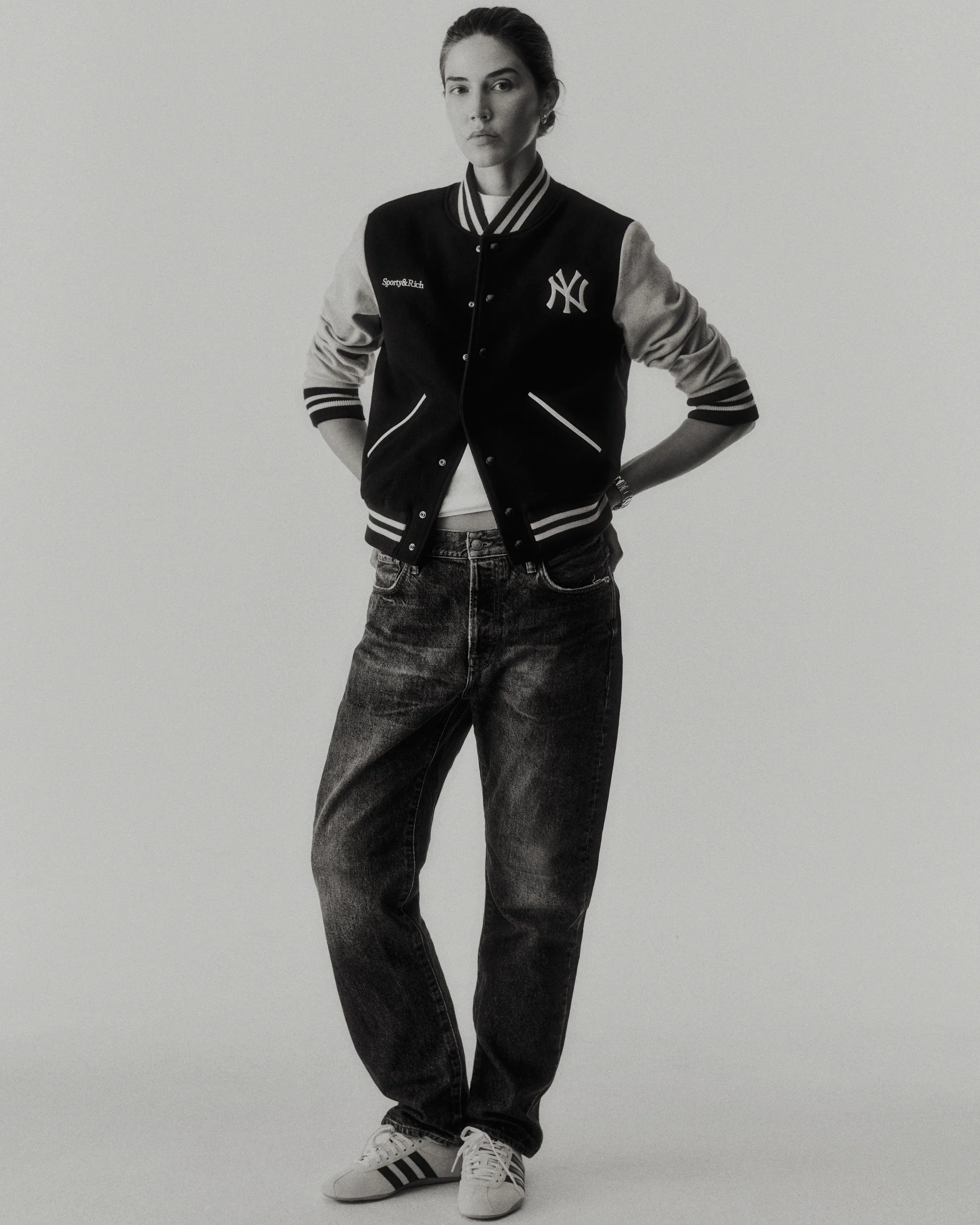 Sporty&Rich - Champions Wool Jacket - Dark Navy/Cream