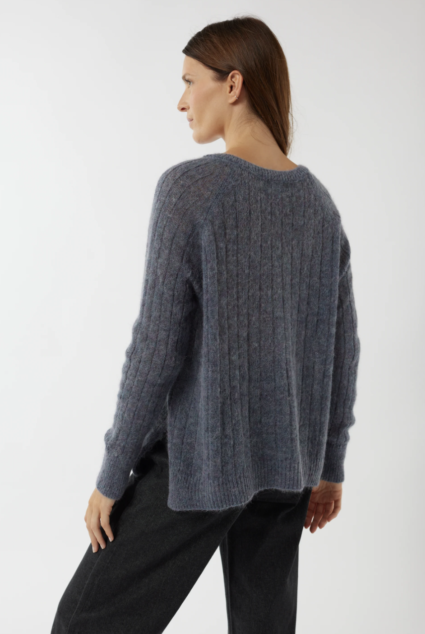 Maevy - Pull Azur Raglan - Pluie