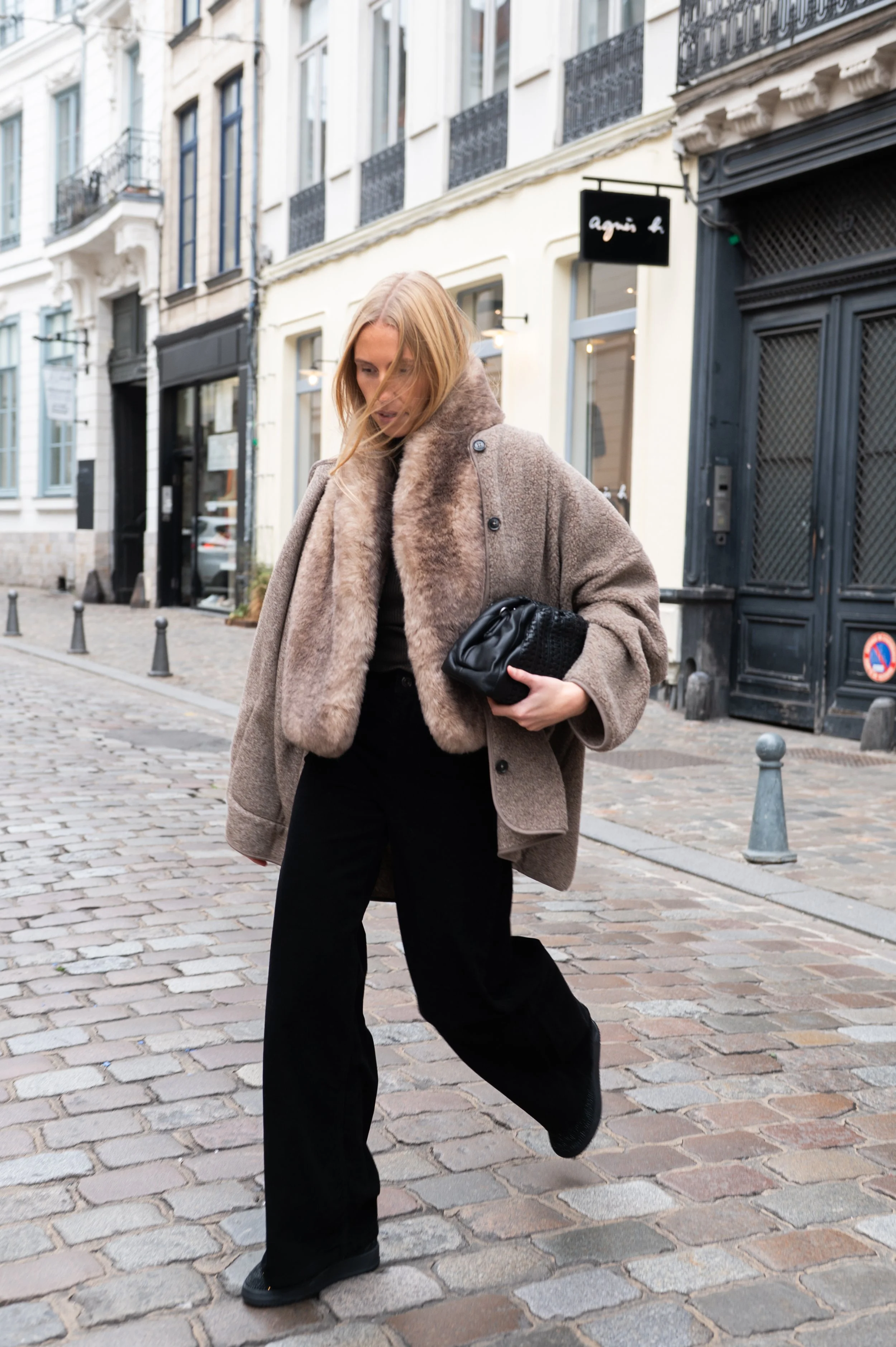 Âme - Hannah Oversize Teddy Jacket - Taupe
