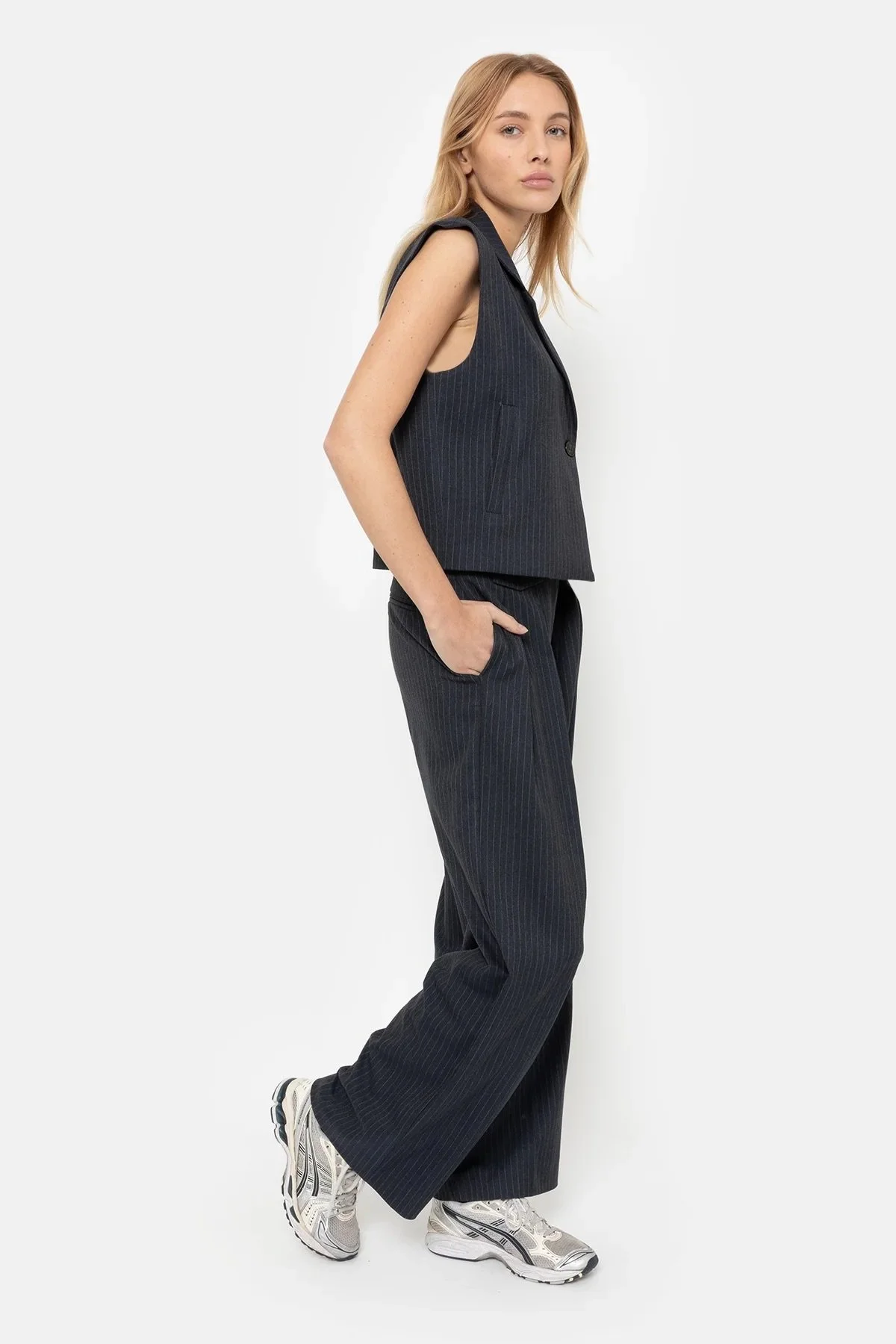 Âme - Michel Striped Pant - Dark Grey