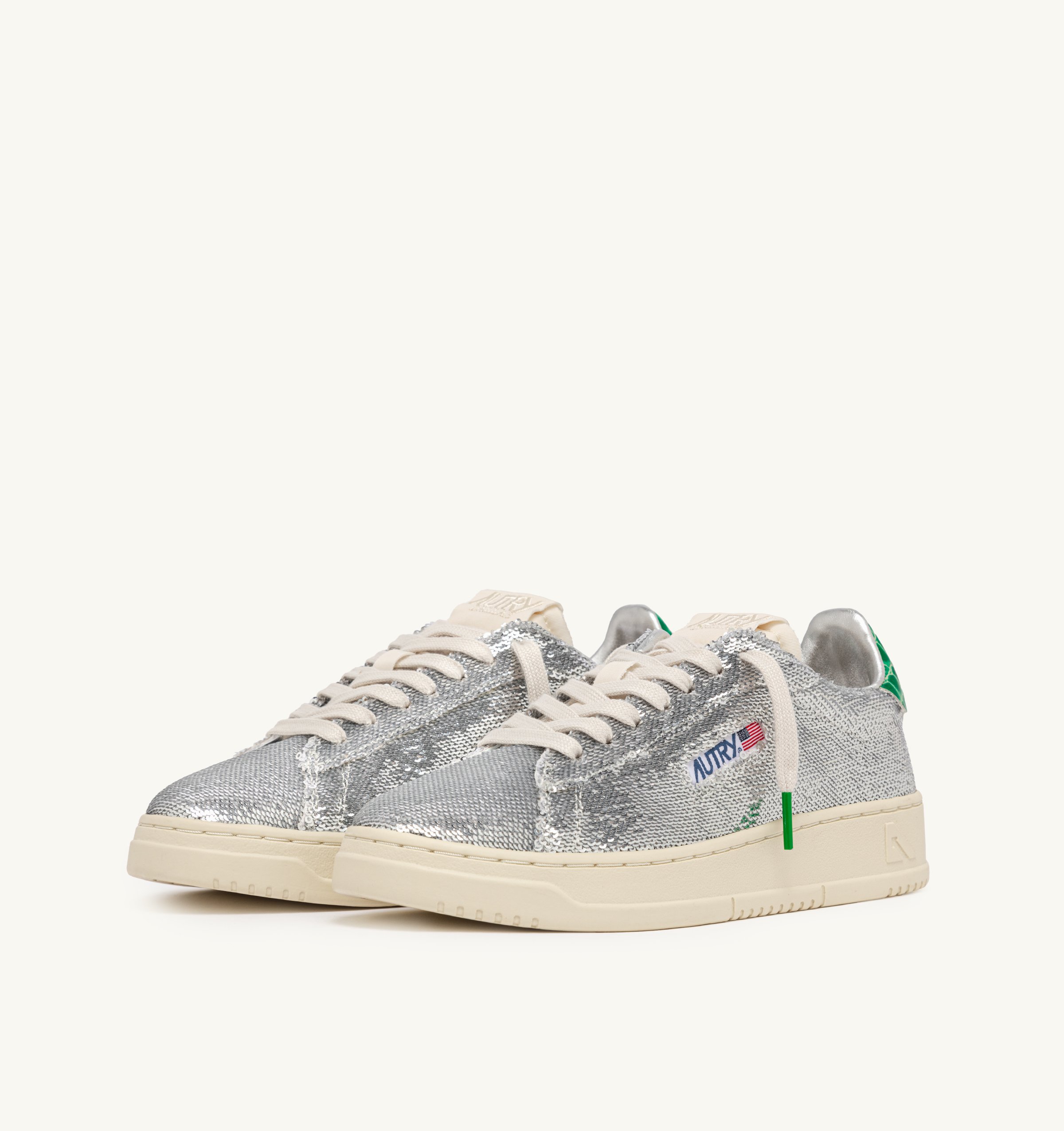 Autry - Dallas Paillettes TI01 - Silver Green