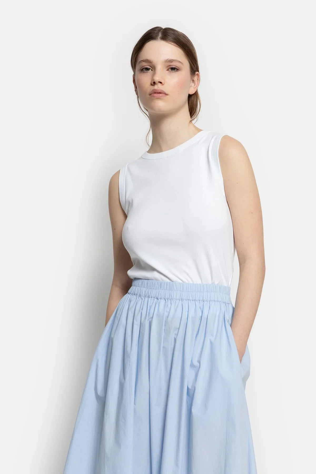 Âme - Kit Poplin Skirt - Light Blue