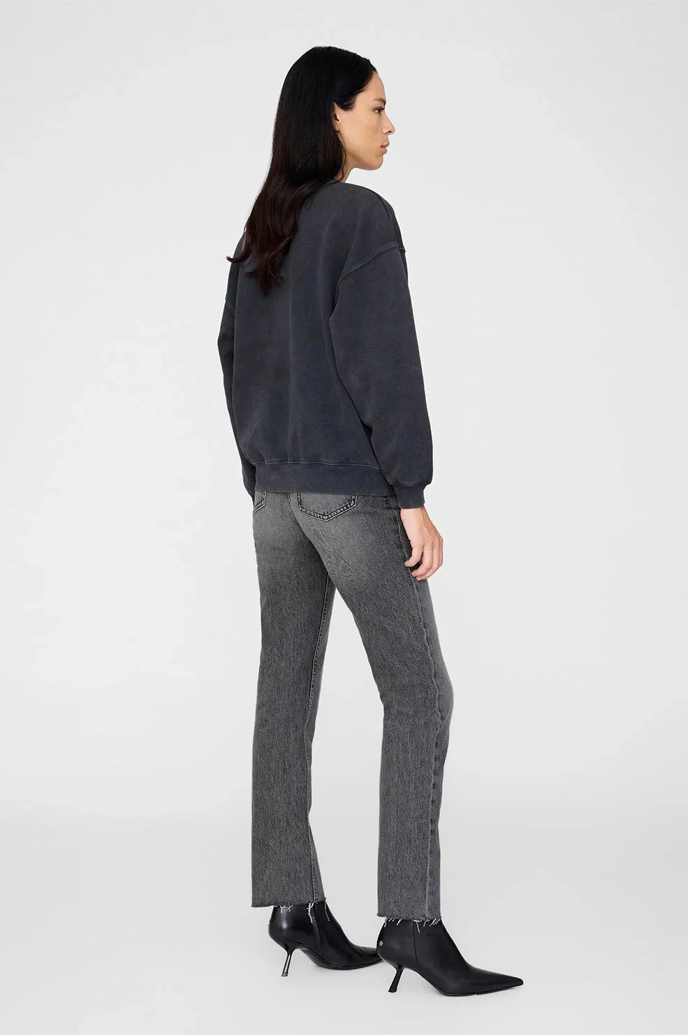 Anine Bing - Spencer Sweat Leo - Washed Black