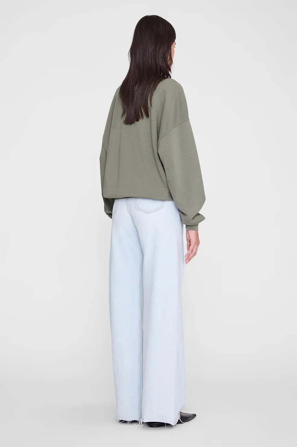 Anine Bing - Miles Oversized Sweat Letterman - Sage
