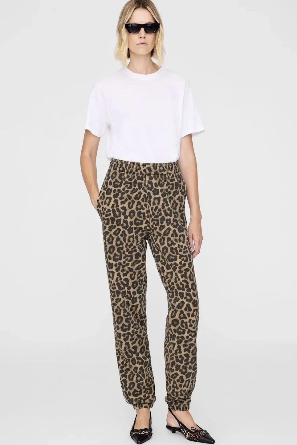 Anine Bing - Karter Jogger Framed Mono - Brown Leo