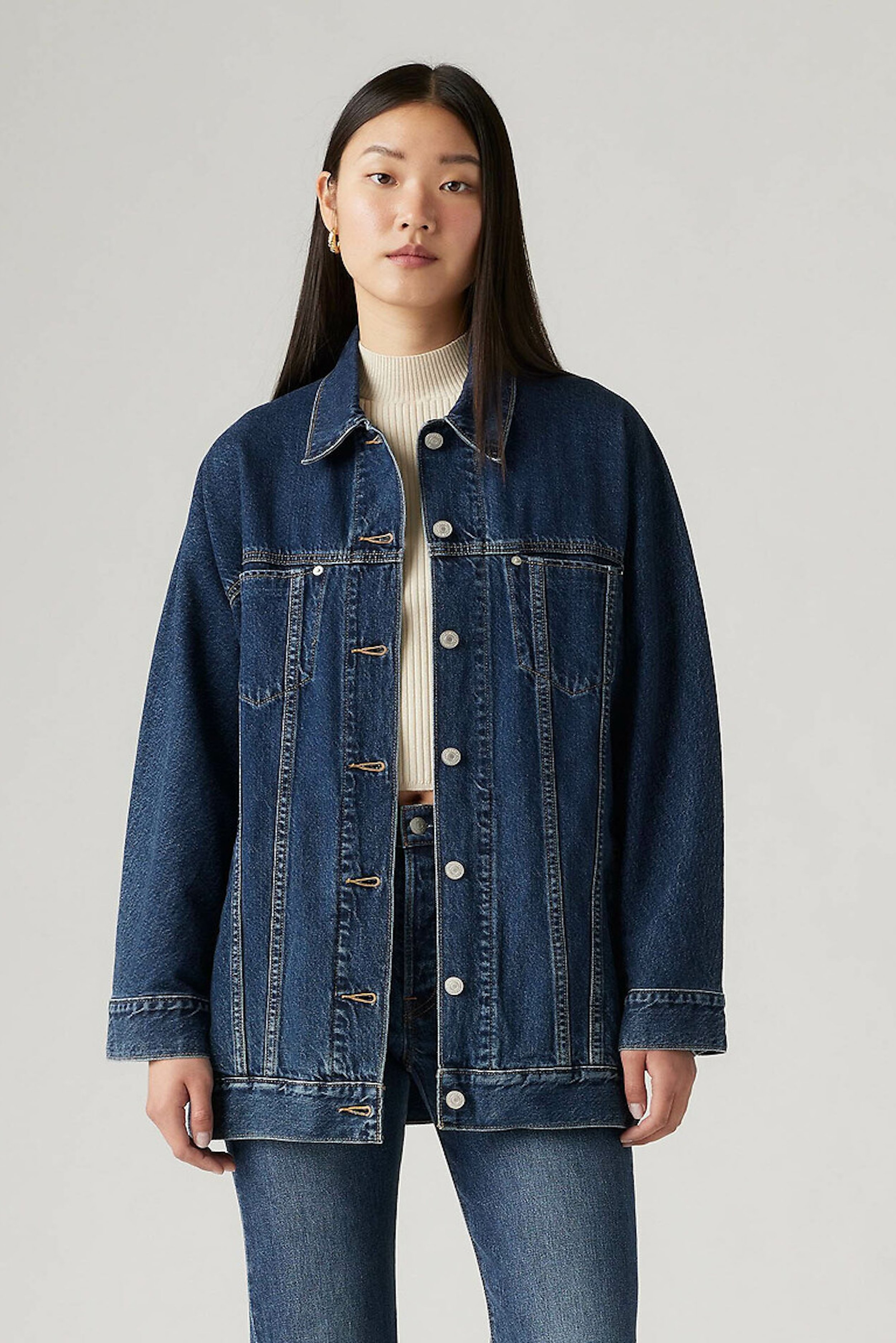Levi's - Belted Dolman Trucker - Bleu
