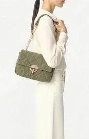 Vanessa Bruno - Grand Sac Moon En Lin -  Kaki