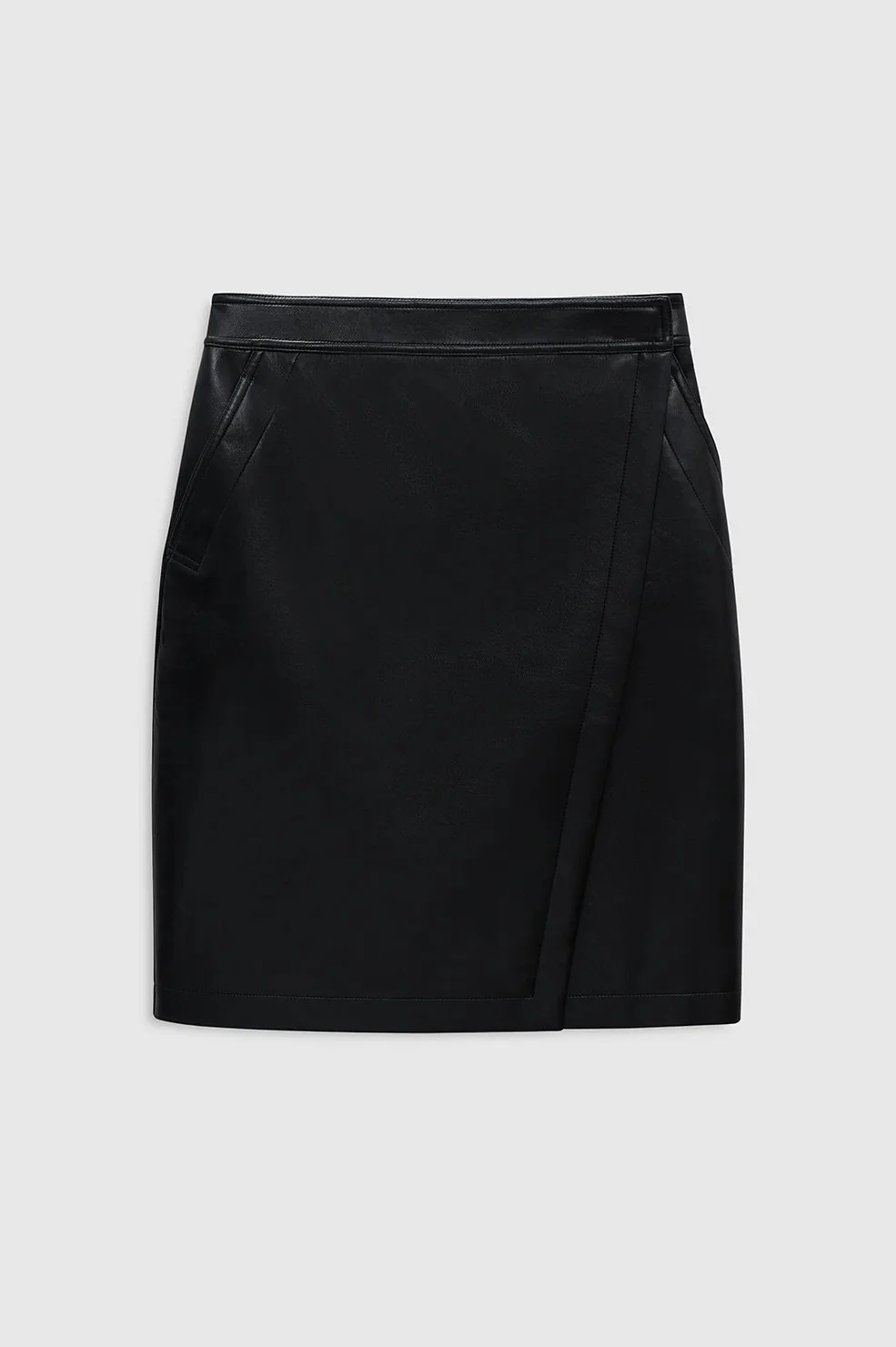 Anine Bing - Alanis Recycled Leather Skirt - Black