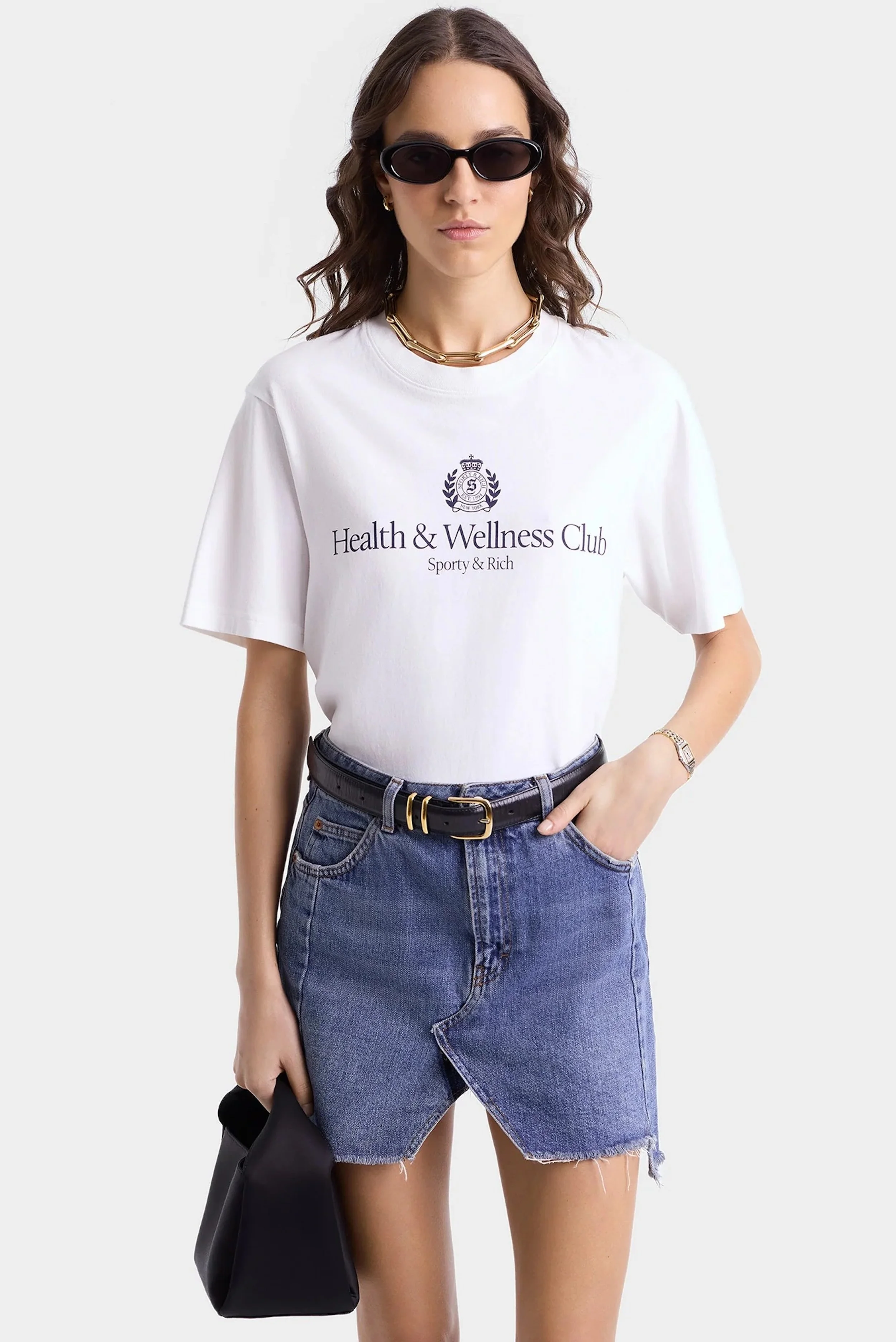 Sporty&Rich - H&C Crest Tee - White