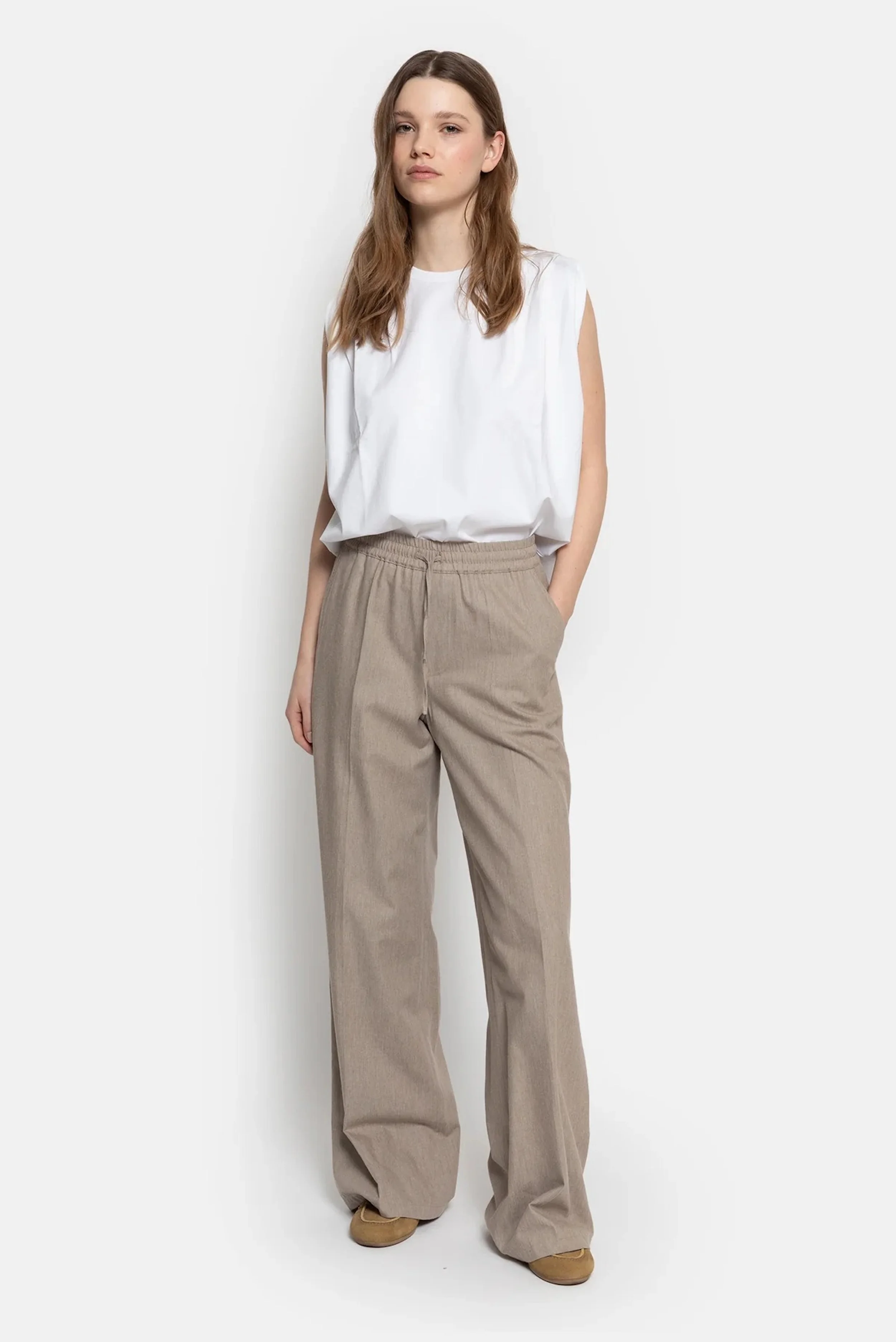 Âme - Jules Wide Pant - Taupe