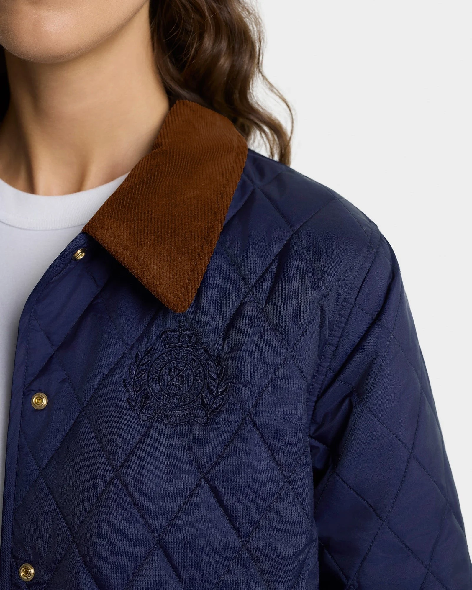 Sporty&Rich - NY Crest Nylon Jacket - Dark Navy