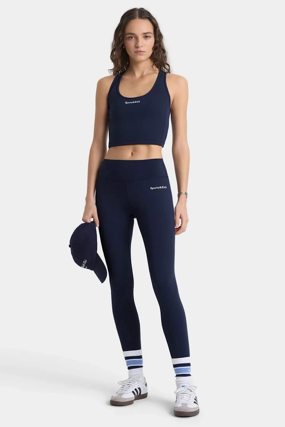 Sporty&Rich - Serif Logo Legging - Dark Navy