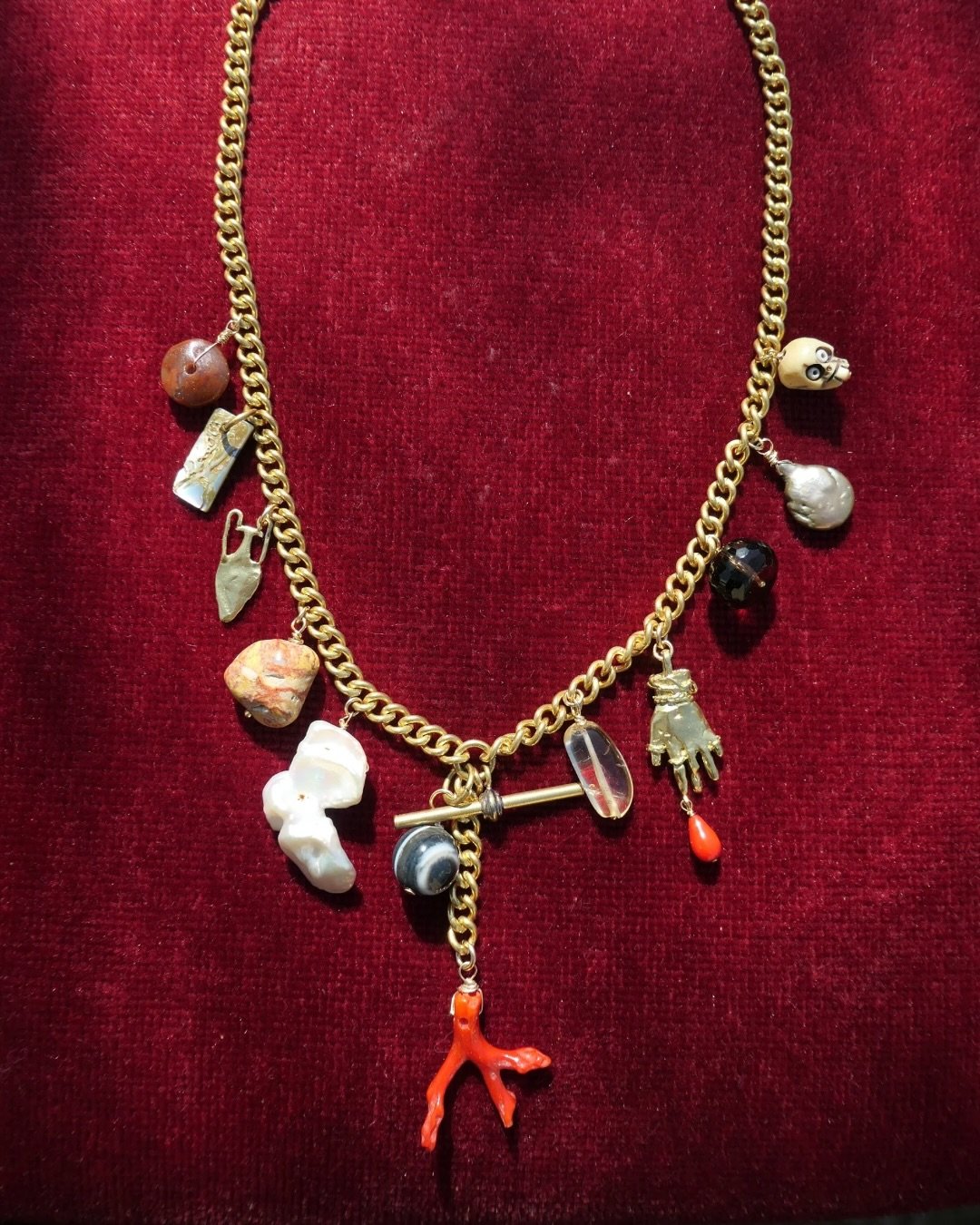 These handsome Charm Necklaces are still available &amp; don&rsquo;t tell his pals, but the first one in this line-up is my favourite. 🤫 I&rsquo;m spending today topping up the stash by designing some more necklaces &amp; getting my little fairy fri