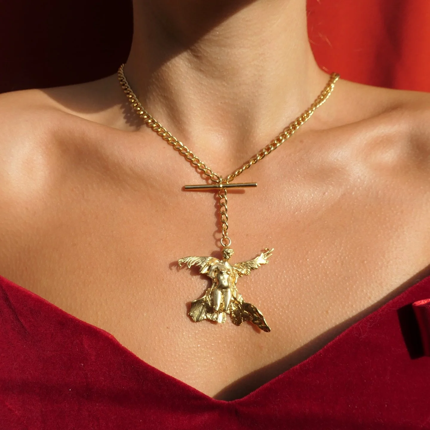 Nike plated in @fairminedofficial ✨🔱 🌞 She&rsquo;s the Ancient Greek goddess of victory &amp; strength &amp; this piece was inspired by countless tiny Nike earrings in museum collections around the world. I carved her from jewellers wax &amp; then 