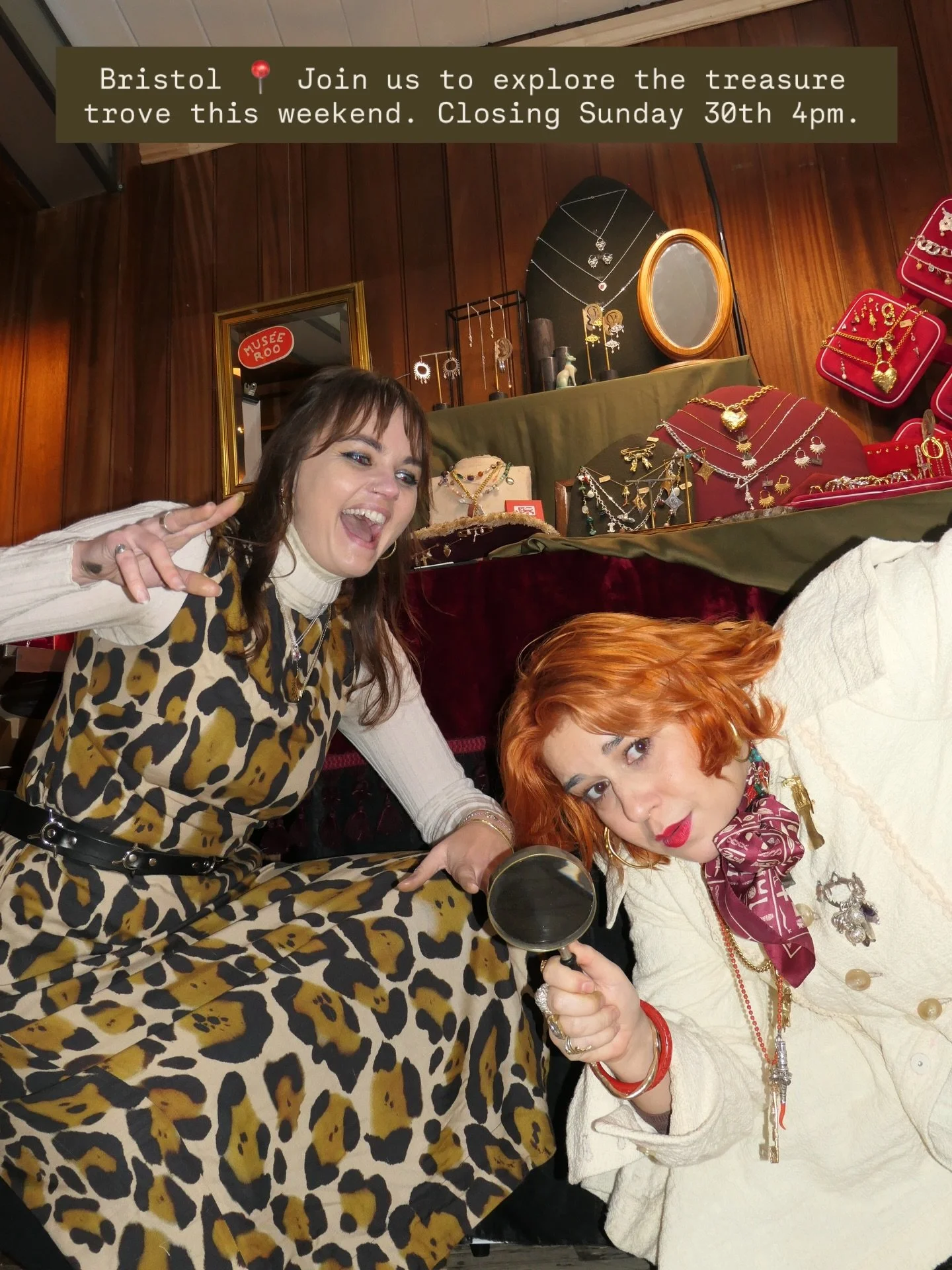 Bristol! We&rsquo;re here again today from 11-5pm! 👋 Please pop by to say hello, explore the treasure trove &amp; try on the jewels whilst we&rsquo;re in town. 🗝️🎁 Find us at the top of the Christmas Steps {52 Colston Street}. 

Thanks to Sam &amp
