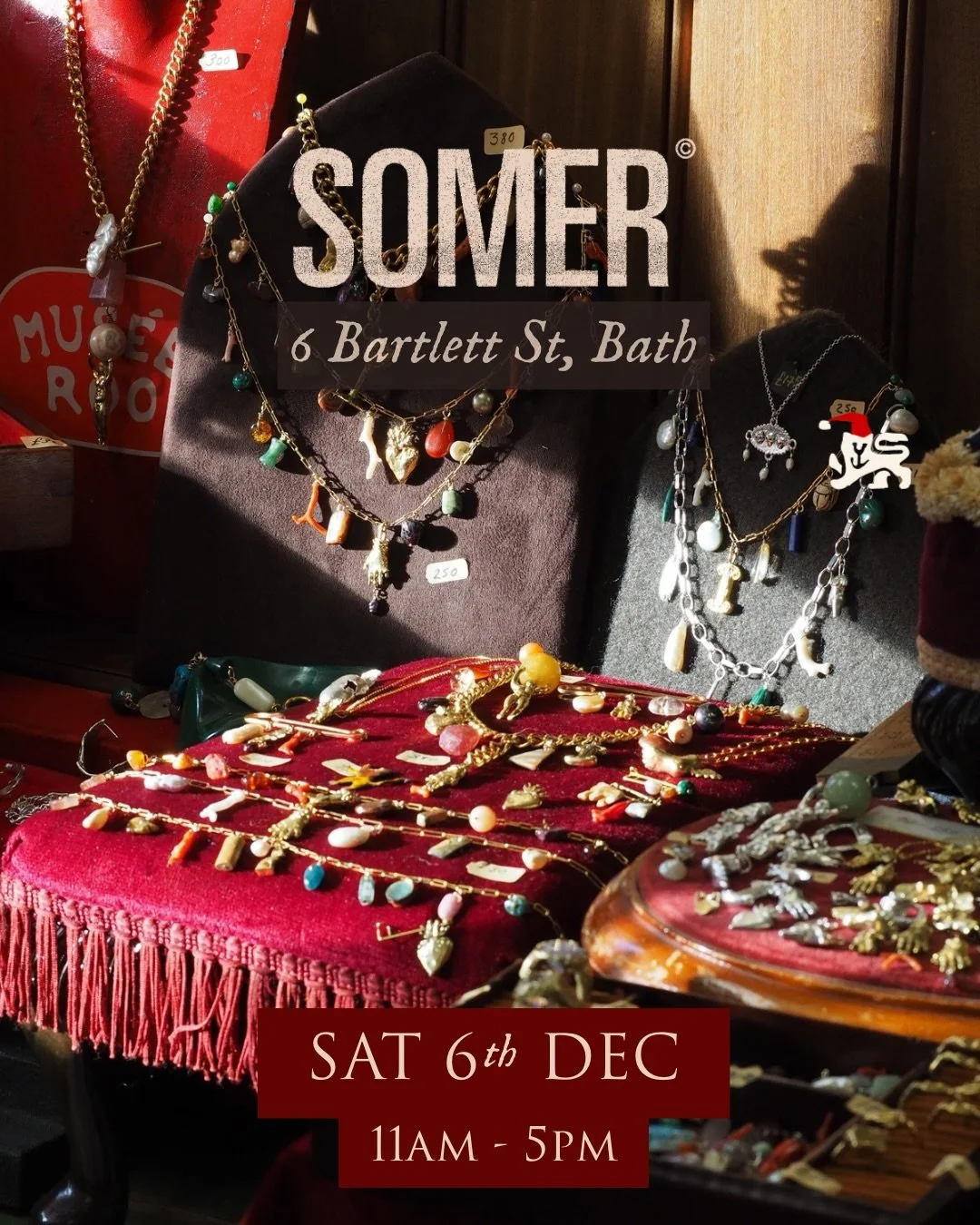 📍Tomorrow (Saturday 6th Dec) I&rsquo;ll be popping up in Bath - in the window of @store_somer with my full collection of historically inspired jewellery. 📯💫 I&rsquo;ll be set up from 11-5 for you to come &amp; explore the jewels with me. 👋 I&rsqu