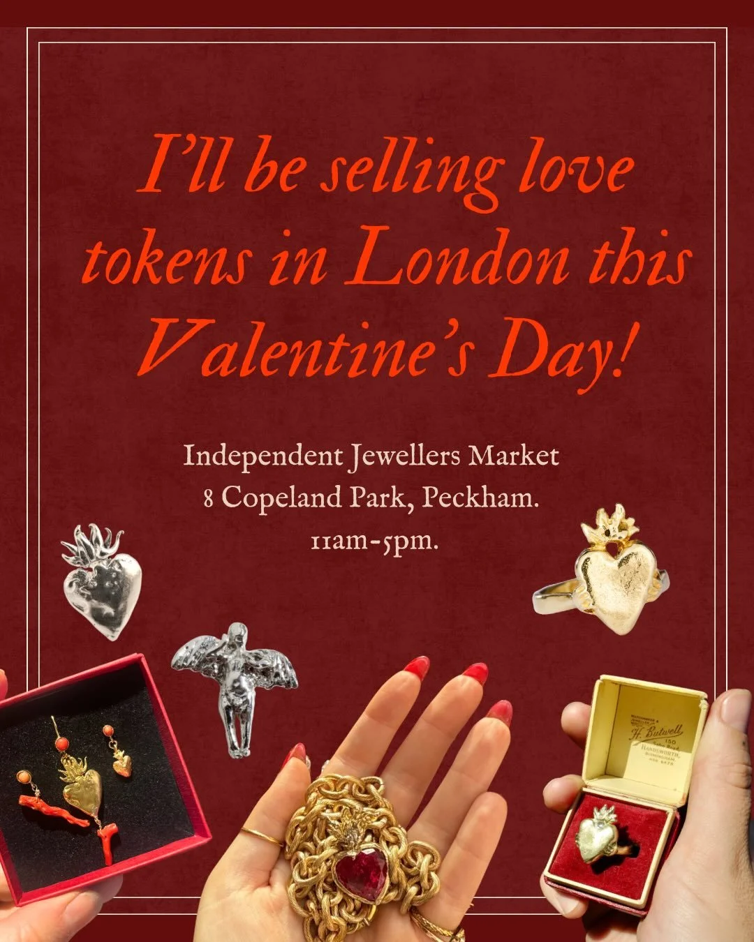 London magpies, lovebirds &amp; others!📯 🪶🐦&zwj;🔥 You&rsquo;re invited to the Independent Jewellers Market by @diyartmarket tomorrow Saturday 14th from 11am - 5pm. 🌞 There will be hundreds of us independent artists for you to discover &amp; supp