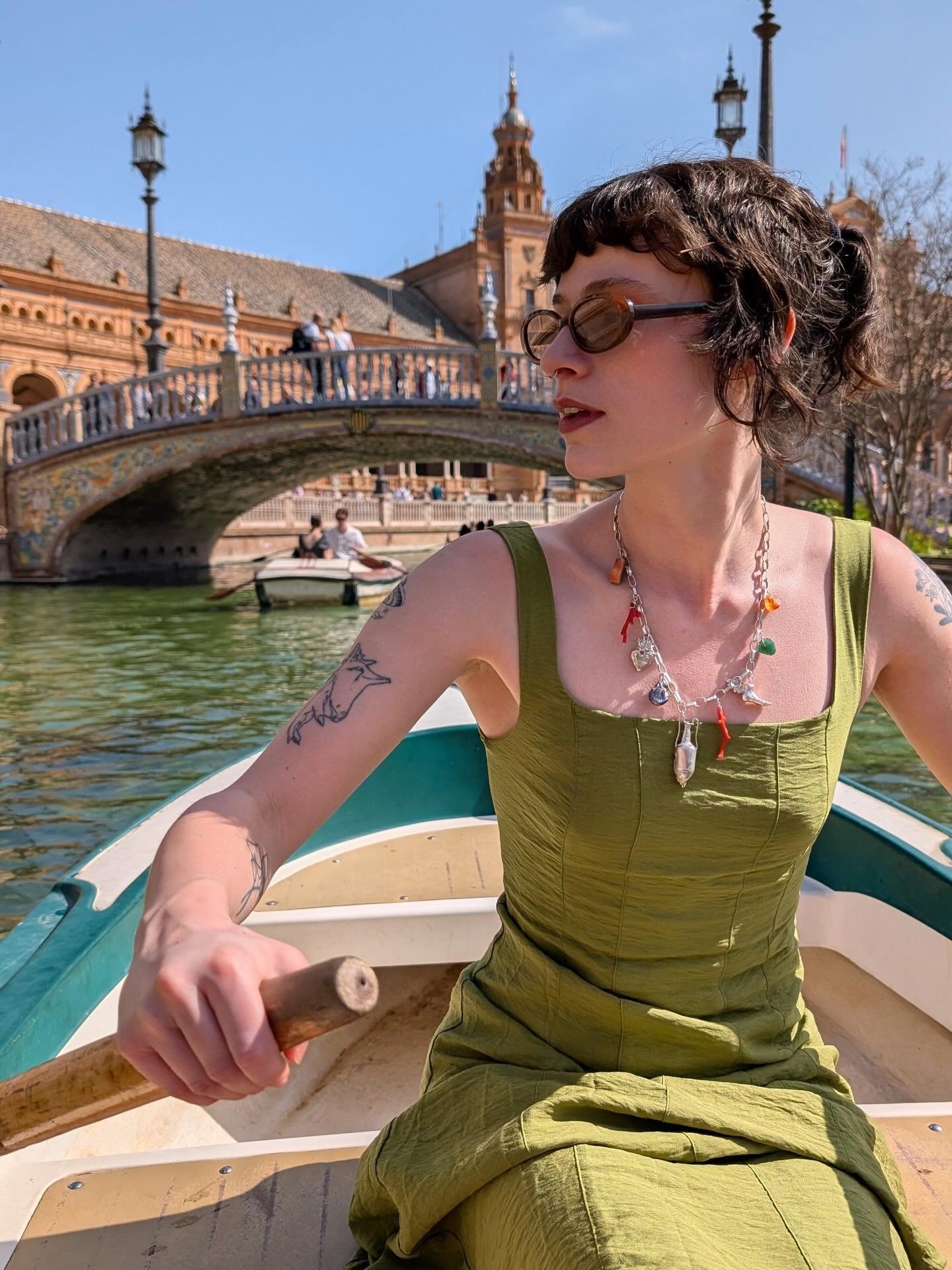 So special to see Rachel in her Renaissance Shipwreck charm necklace. ❤️&zwj;🔥 I do get a bit obsessed with some of pieces &amp; I loveeee this one. 🏺 You look amazing Rachel. Thank you for taking this piece to live its best life with you. 

#charm