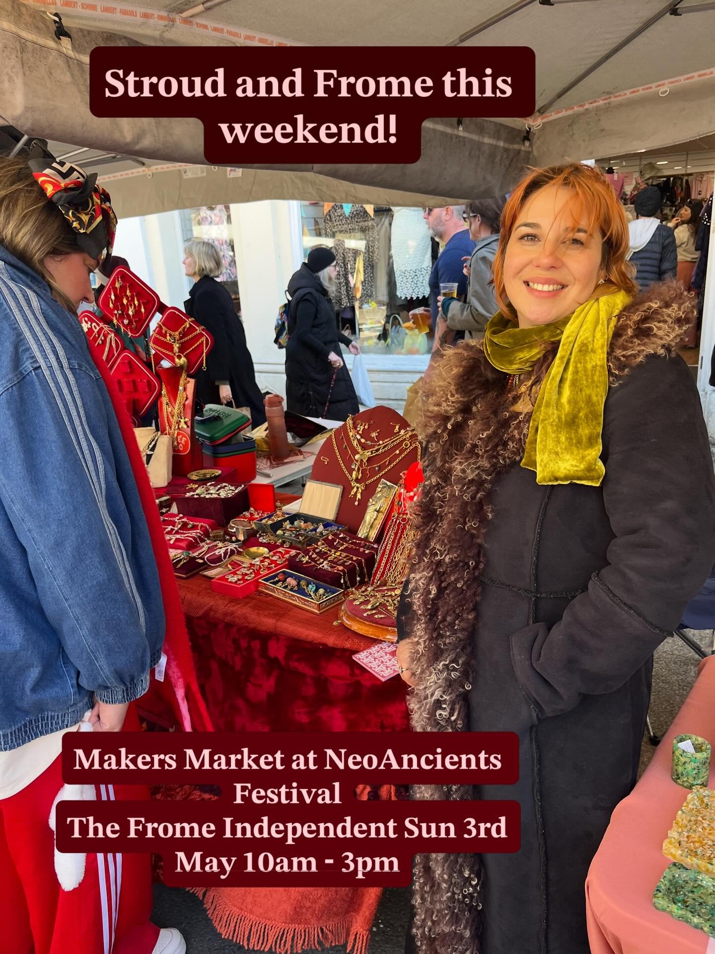 Join me this weekend for the @neoancients Makers Market in Stroud on Saturday 2nd May &amp; then @thefromeindependent on Sunday 3rd! 🤠 I&rsquo;ve got a huge delivery of one off Treasure Ring babies arriving back from casting today &amp; I cannot wai