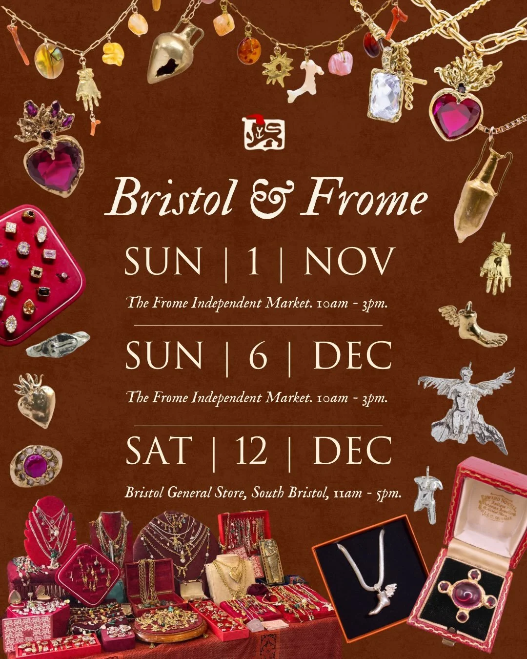 I&rsquo;ll be trading 3 times in the South West this season! 🎄💃 
@thefromeindependent Sunday 1st Nov &amp; 6th Dec 📍 
@bristolgeneralstore Saturday 12th December 🎁 
Then I will be taking a pause from in person events til the Spring. 🐻 🌹 

#bris