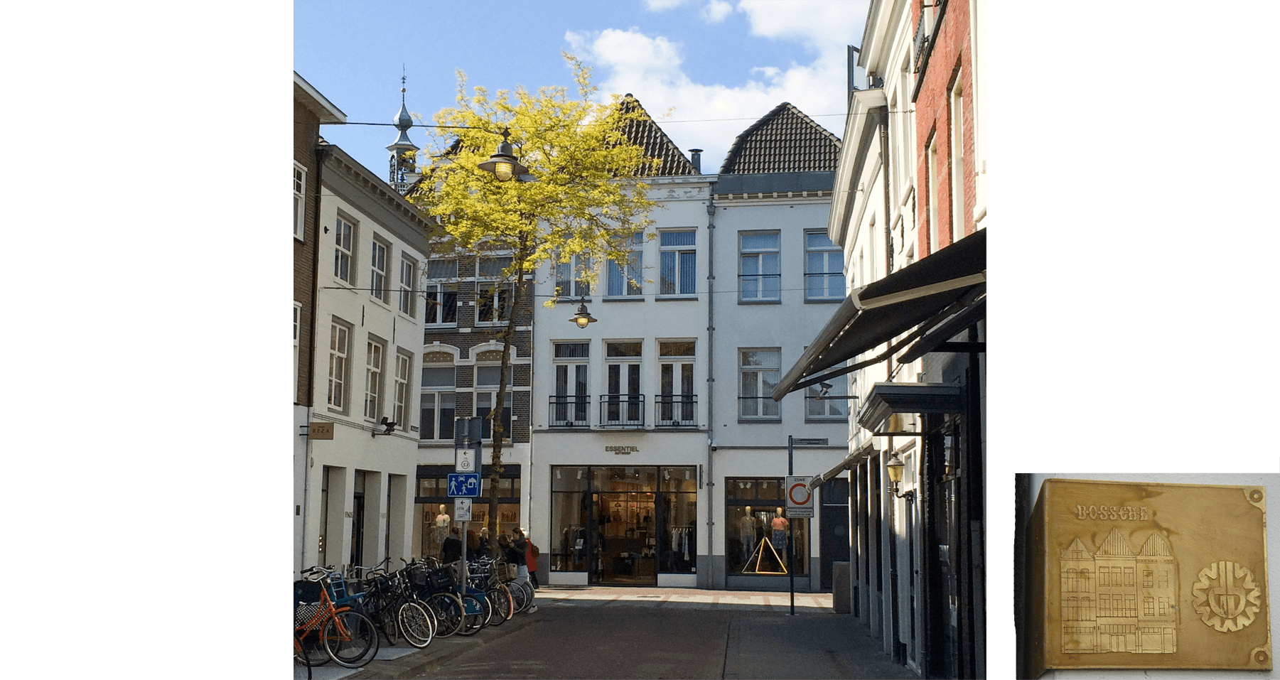 Nieuwe voorgevel met de gevelprijs van de Kring Vrienden van ‘s-Hertogenbosch