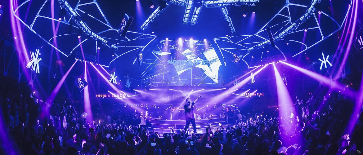 Hakkasan Nightclub bottle service view from a VIP bottle service table. VIP entry and Bottle service by unlock las vegas