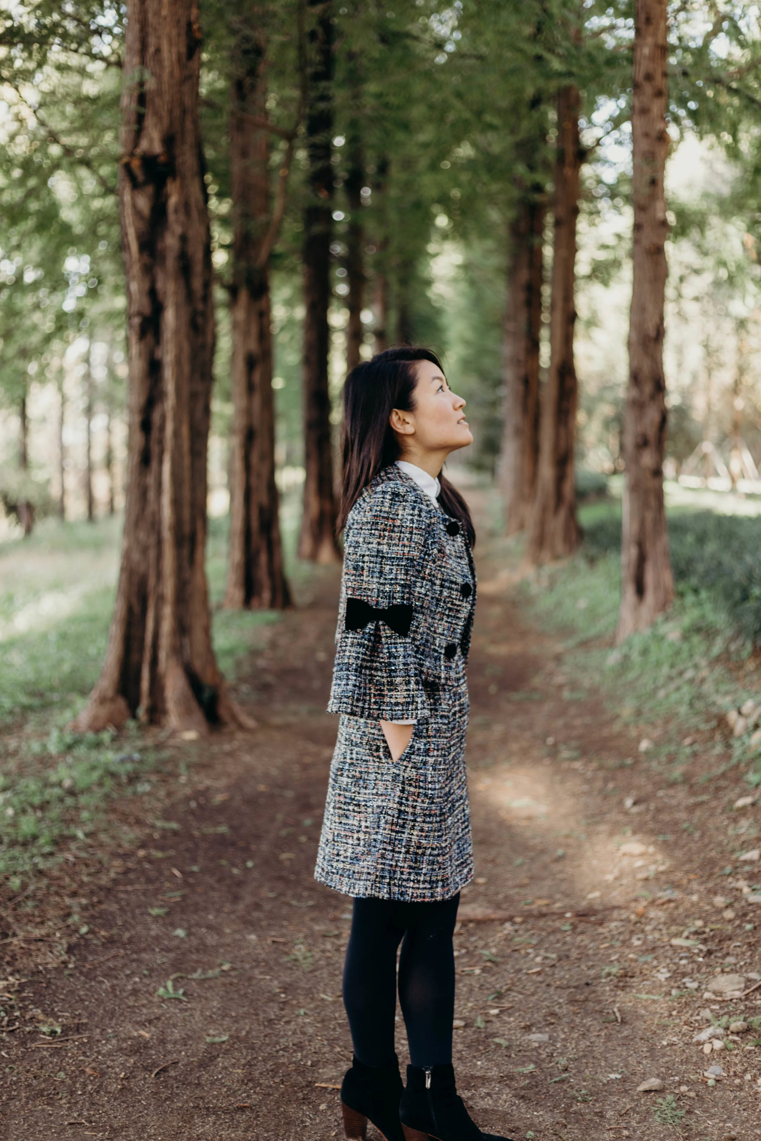 Tweed Sets | On the Street Where We Live ( aretherelilactrees.com ) Gal Meets Glam Collection, Katherine, Nell, Maggie, Haneul Sky Park, Seoul, metasequoia path