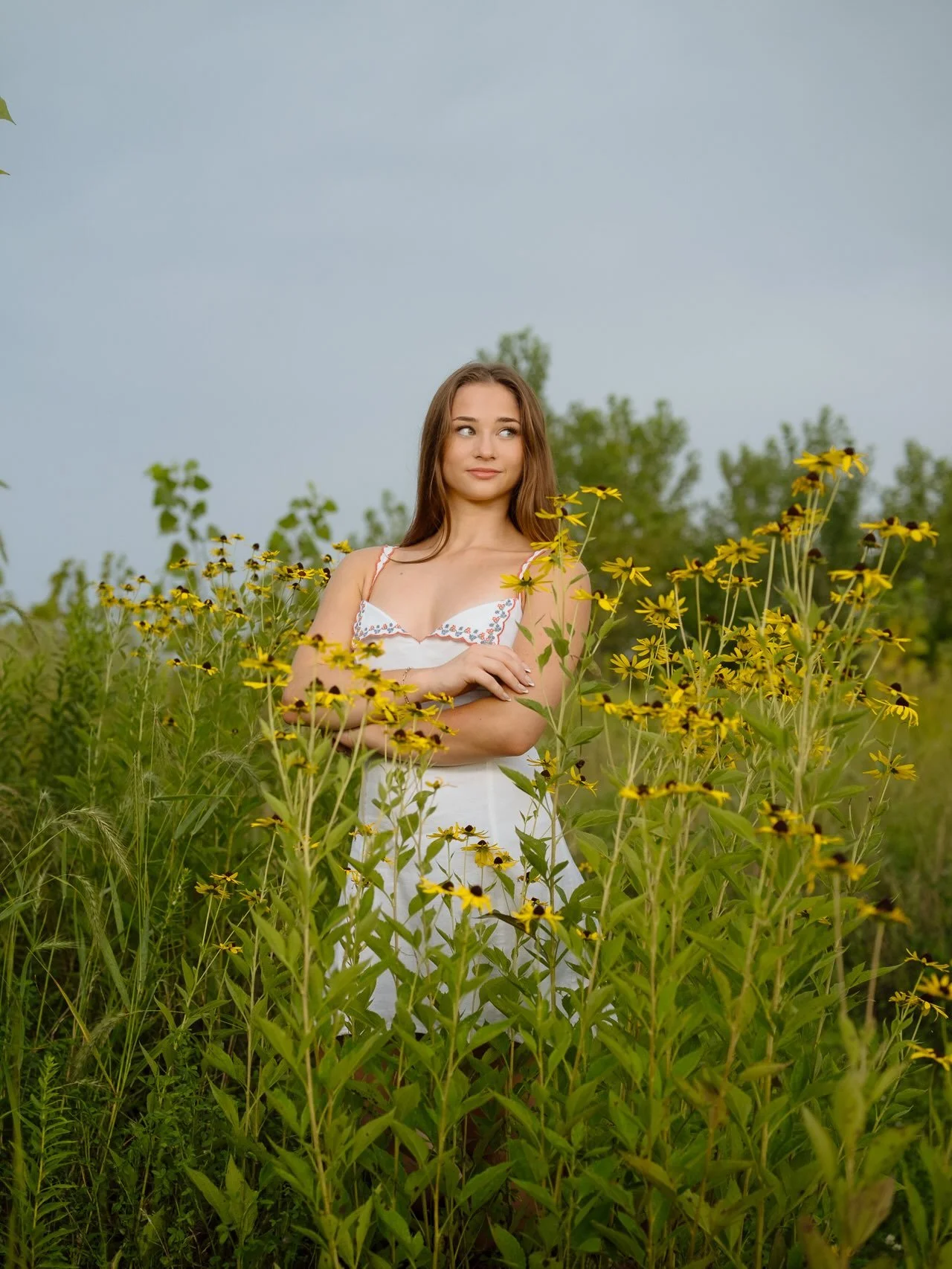 Chelsea.

Fishers High School Class of 2027. She came in with a lot of ideas and we ran with all of them. The weather was moody, the wind was up, and we used every bit of it. Then the sunset showed up at the end and popped off. The type of sunset you