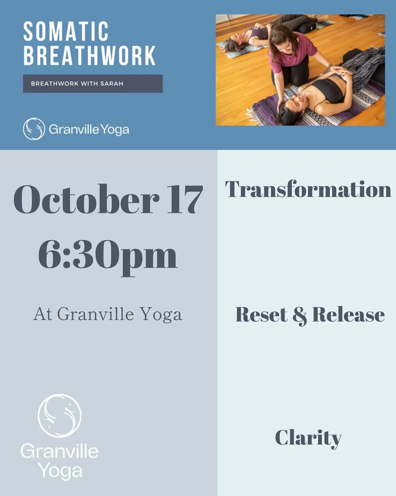 This one usually sells out fast &mdash; and for good reason.
Somatic Release Breathwork is a powerful practice using conscious, controlled breathing to help you release tension, trauma, and emotions stored in the body. It&rsquo;s raw, real, and deepl