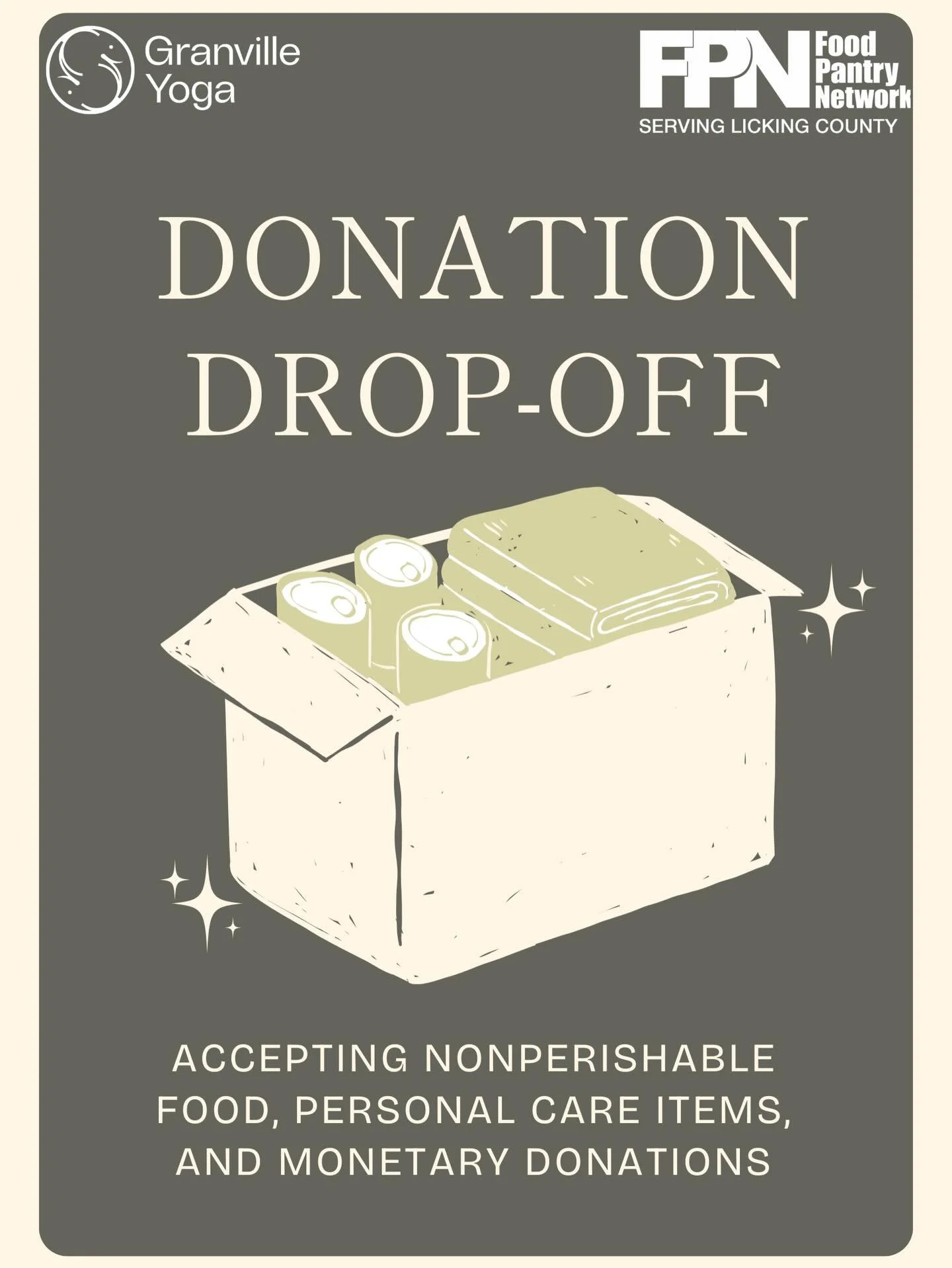 Gratitude in action 💌

Thanks to you, we&rsquo;ve already collected almost $200 and a full box of goods for the Food Pantry Network of Licking County, and we&rsquo;re not done yet.

Donations will continue through December as we prepare for the holi