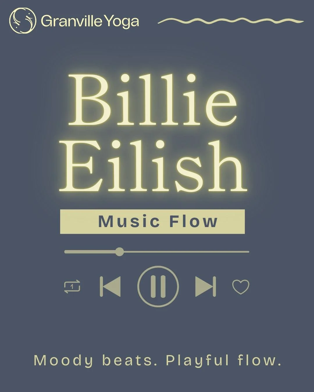 🎶 Music Flow: Billie Eilish 🎶

Moody beats. Upbeat flow. Glow sticks included. ✨

Join us for a music-driven yoga flow set to Billie Eilish. You'll feel happier than ever as movement meets rhythm, just as Billie would want!

🖤 No yoga experience n