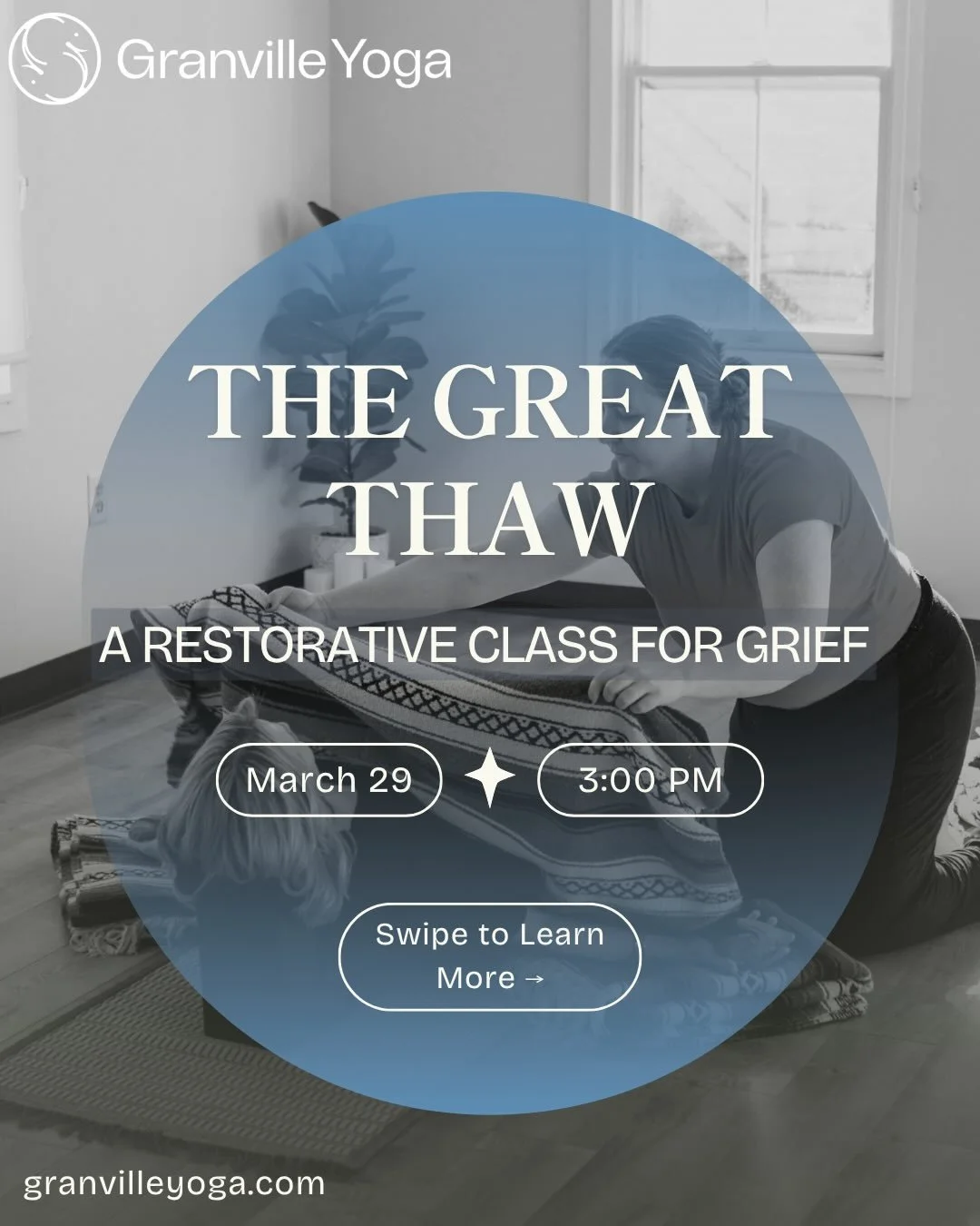 Sometimes grief doesn&rsquo;t look the way we expect it to.

It can feel like tension in the body.
Like numbness.
Like something quietly held for longer than we realize.

The Great Thaw is a gentle, restorative practice for anyone moving through grie