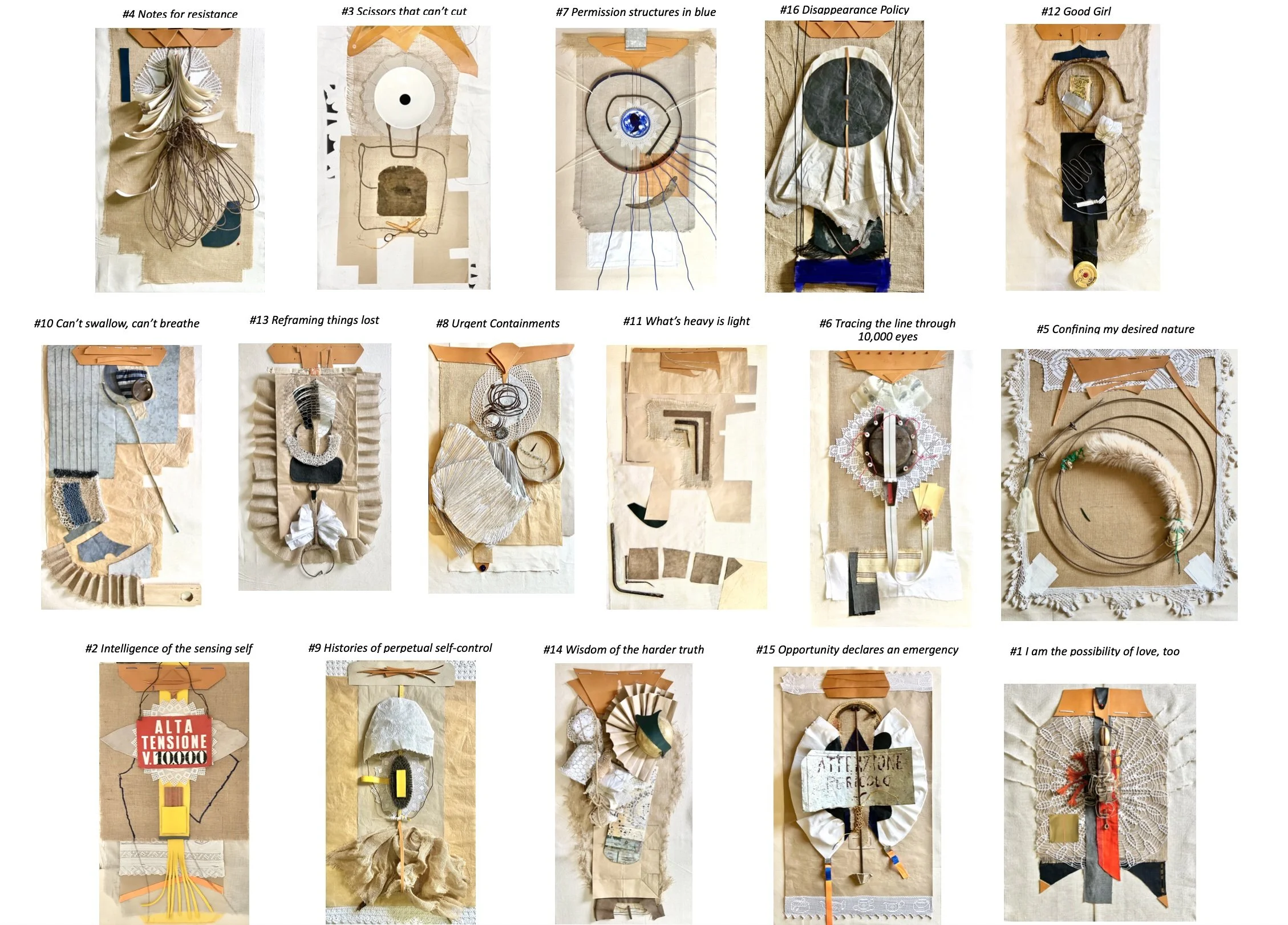 Body of evidence. DYSTROPIUM DIAIRIES. 16 expressions of emotional data.