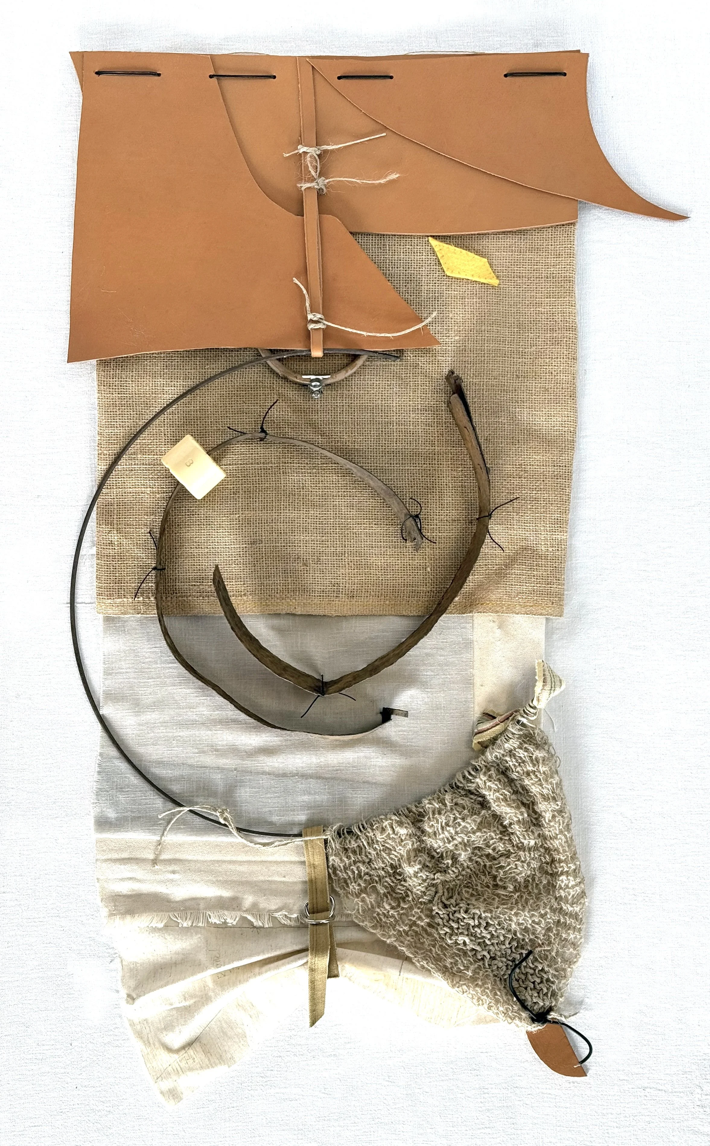   Leather poems: Internal sources of my infinite supply IV , 2025  89 cm high x 57 cm wide x 3 cm deep 