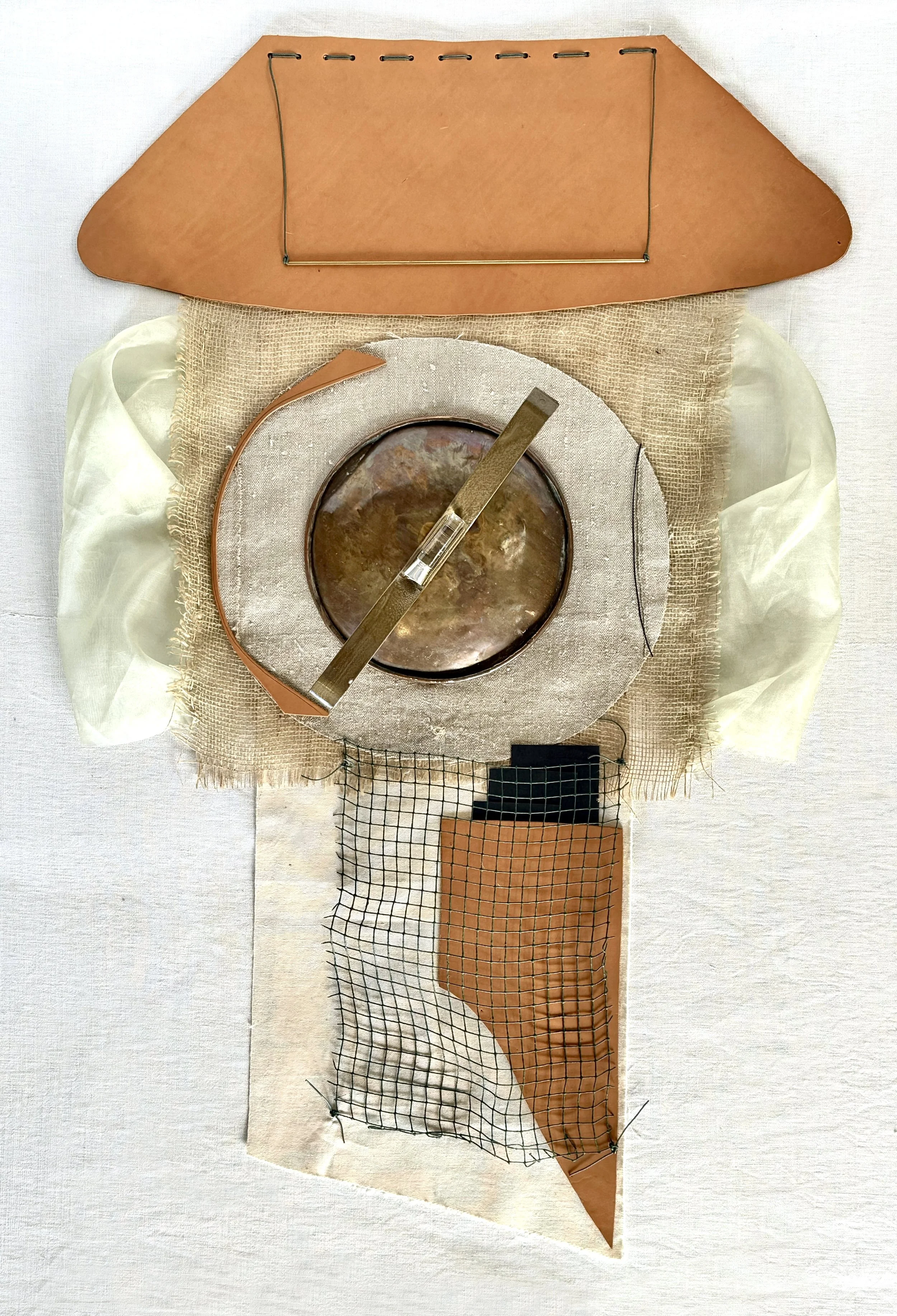   Leather poems: Internal sources of my infinite supply II , 2025  91 cm high x 53 cm wide x 4 cm deep 
