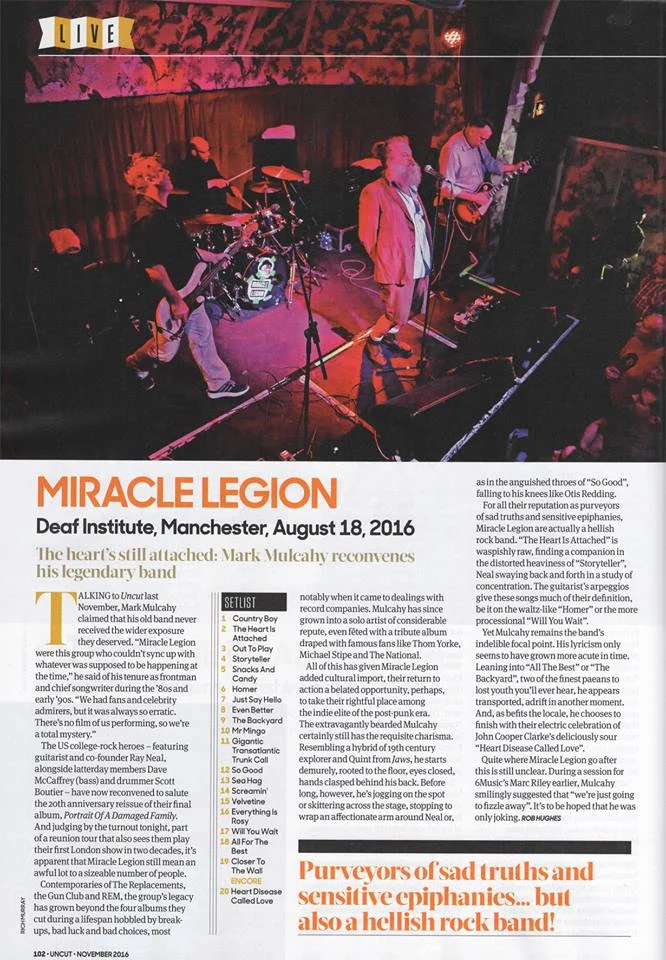 UNCUT Magazine (UK) Live Review from Manchester - November 2016