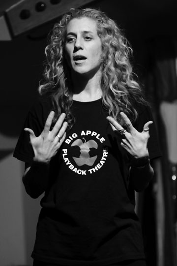 Hannah Fox - Founding Member Hannah, Associate Professor of Dance and Theatre at Manhattanville College, conducts dance and theatre workshops internationally, teaching and performing in Cuba, Japan, Hong Kong, Northern Ireland, Brazil, and West Africa. Hannah has been a dedicated artist-in-residence in New York City's public schools, and was the founder and director of the 92 St. Y Young Women’s Youth Theatre (an Eve Ensler pilot project). She is the editor of Akimbo: Scenes and Monologues by the Young Women's Theatre Collective (1999). In 2003 Hannah received her Masters degree from New York University with a concentration in Performance Studies. Hannah has had articles published in TDR (The Drama Review) (2007), Contact Quarterly (2009), and Utne Reader (2010). Her latest book, Zoomy Zoomy: Improv Games and Exercises for Groups (2010), is on stands now. Hannah is the daughter of the founders of Playback Theatre and a certified yoga instructor.
