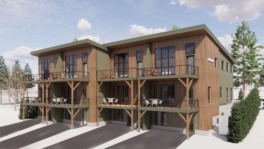 We are so excited to share images of our first project with @saddlebackmaine. Construction of the townhouses with lower level lock-outs is slated to begin this spring! 🎿⛷️
