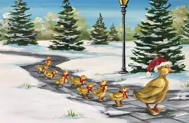 Ducklings with hats
