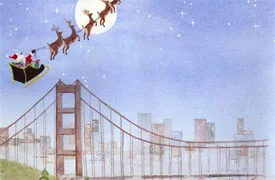 XMC42 Santa Over Golden Gate