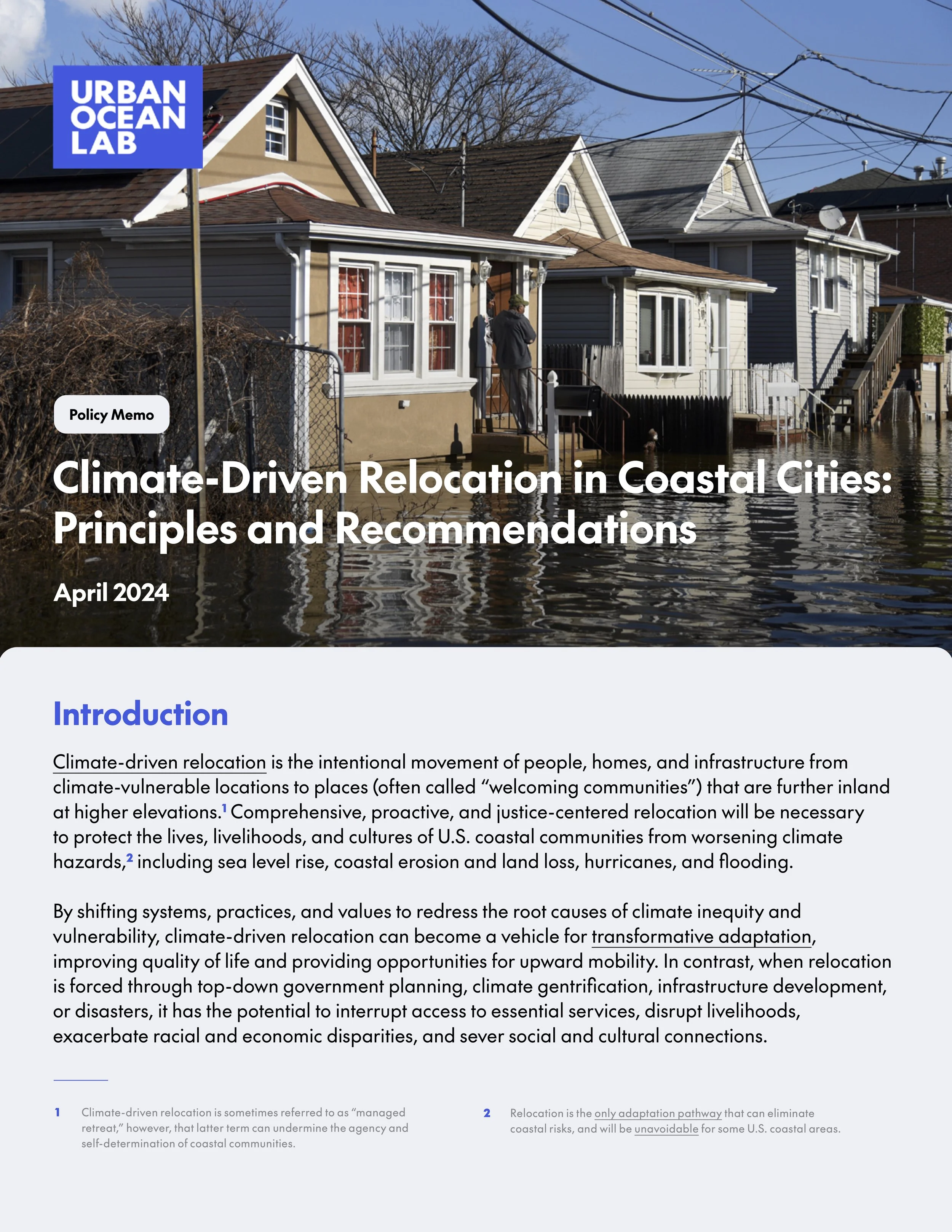 Climate-Driven Relocation for Coastal Cities: Principles and Recommendations