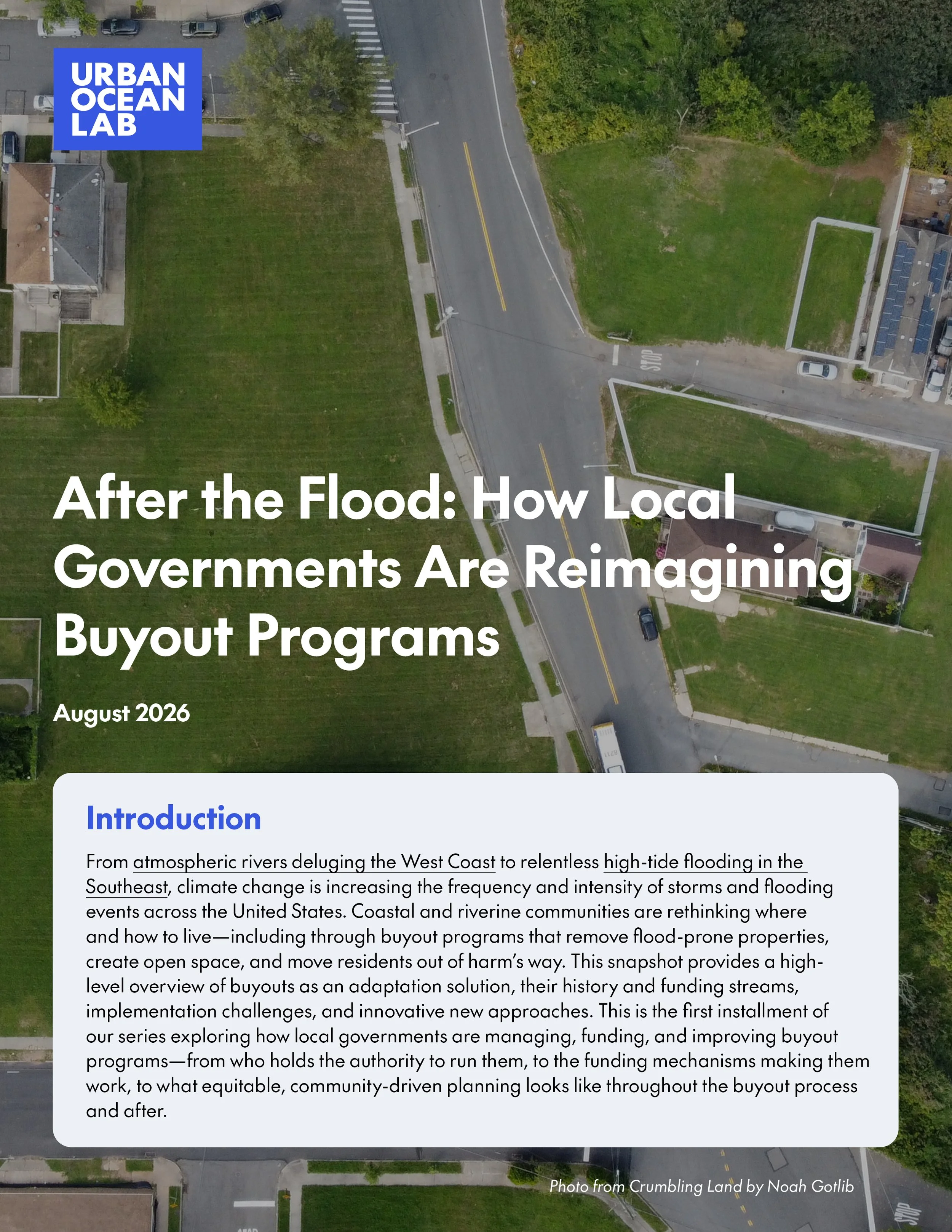 After the Flood: How Local Governments Are Reimagining Buyout Programs
